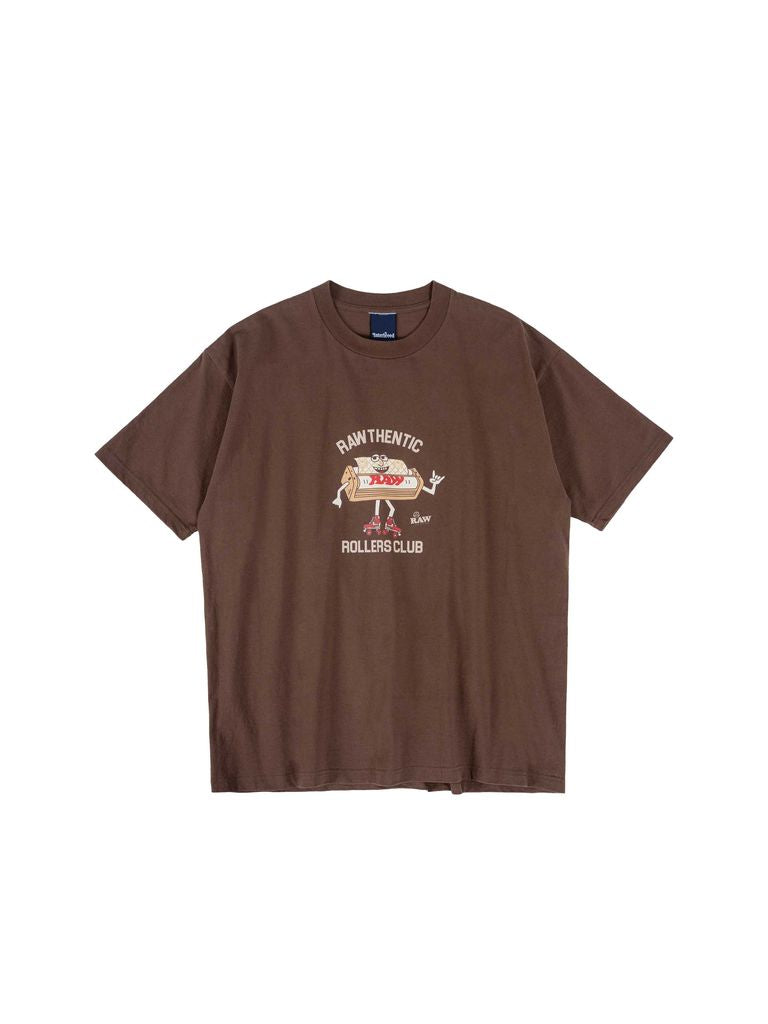 RAW x Interbreed Rollers Club T-Shirt - Brown