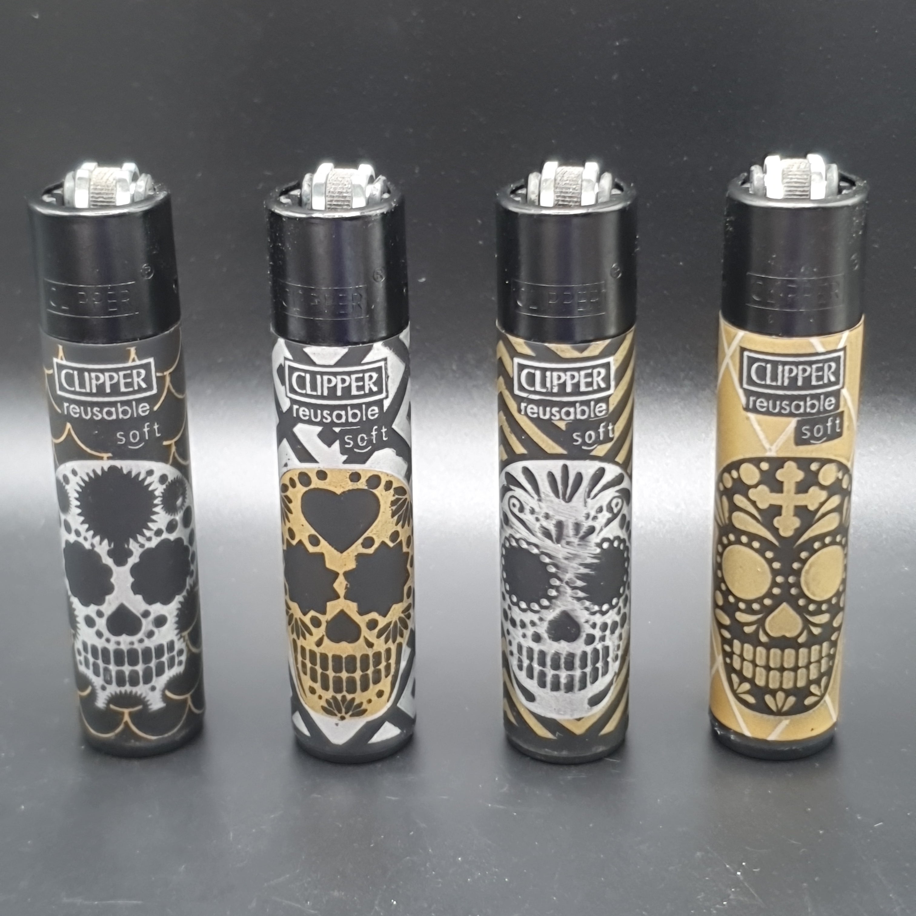 Clipper Lighter - Skulls 7 - Soft Touch