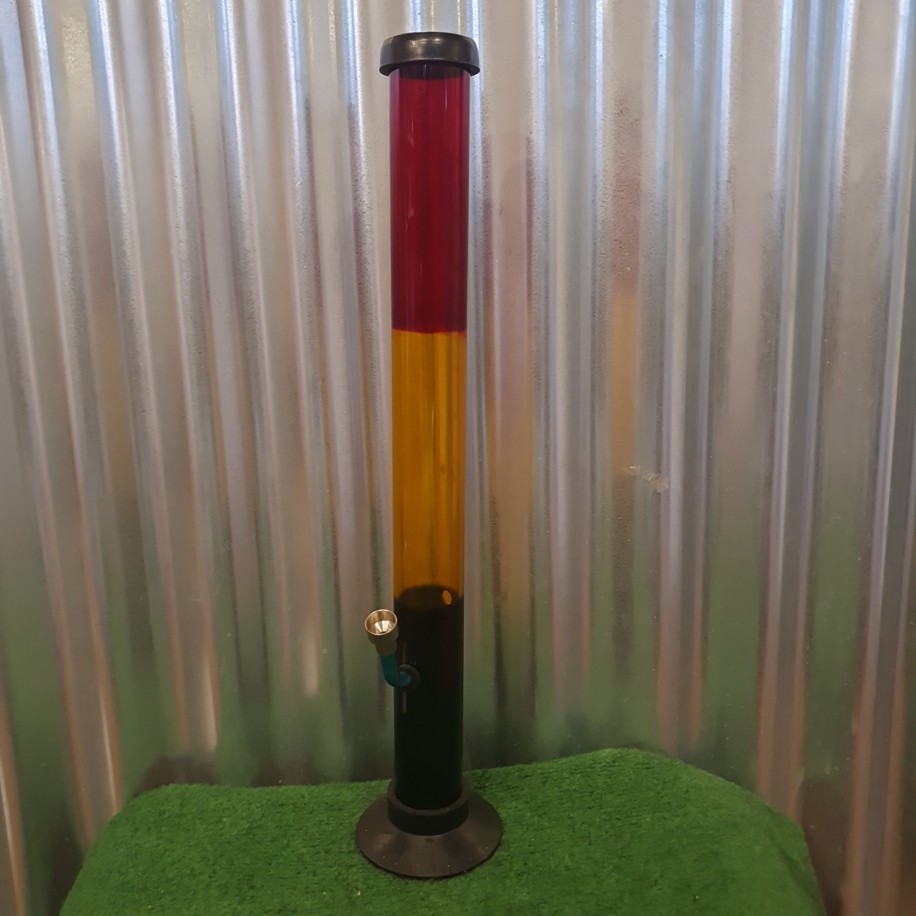 Large Plastic Bong - 48cm - Rasta Colours