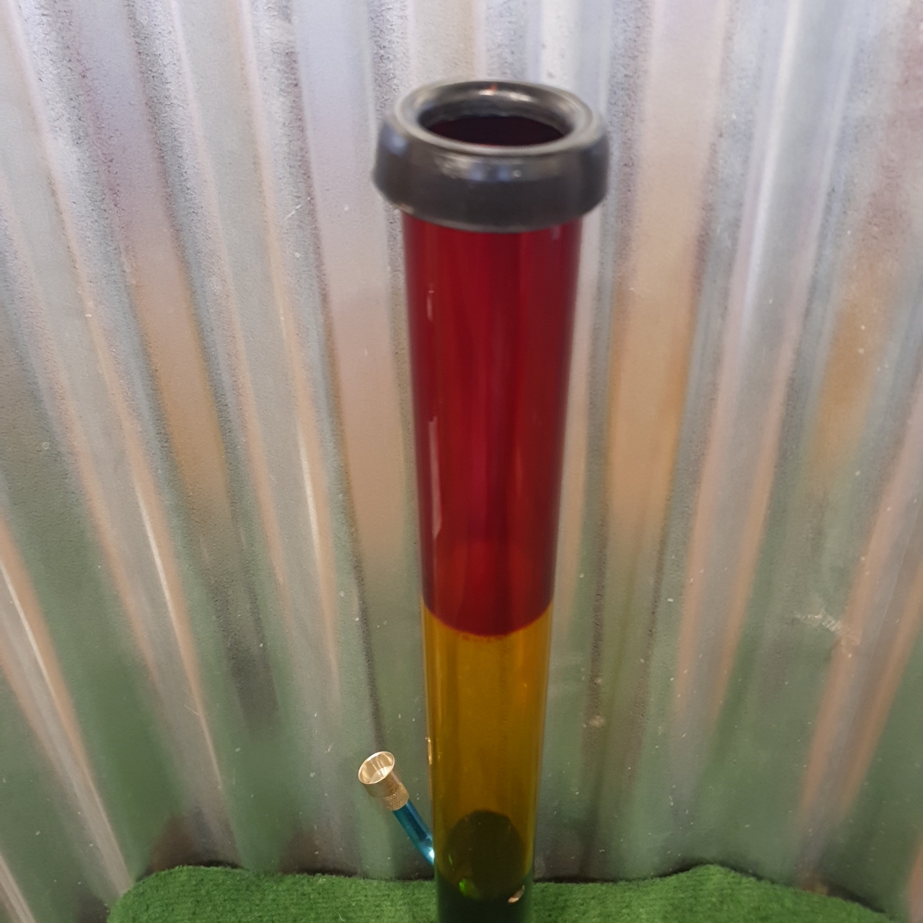 Large Plastic Bong - 48cm - Rasta Colours