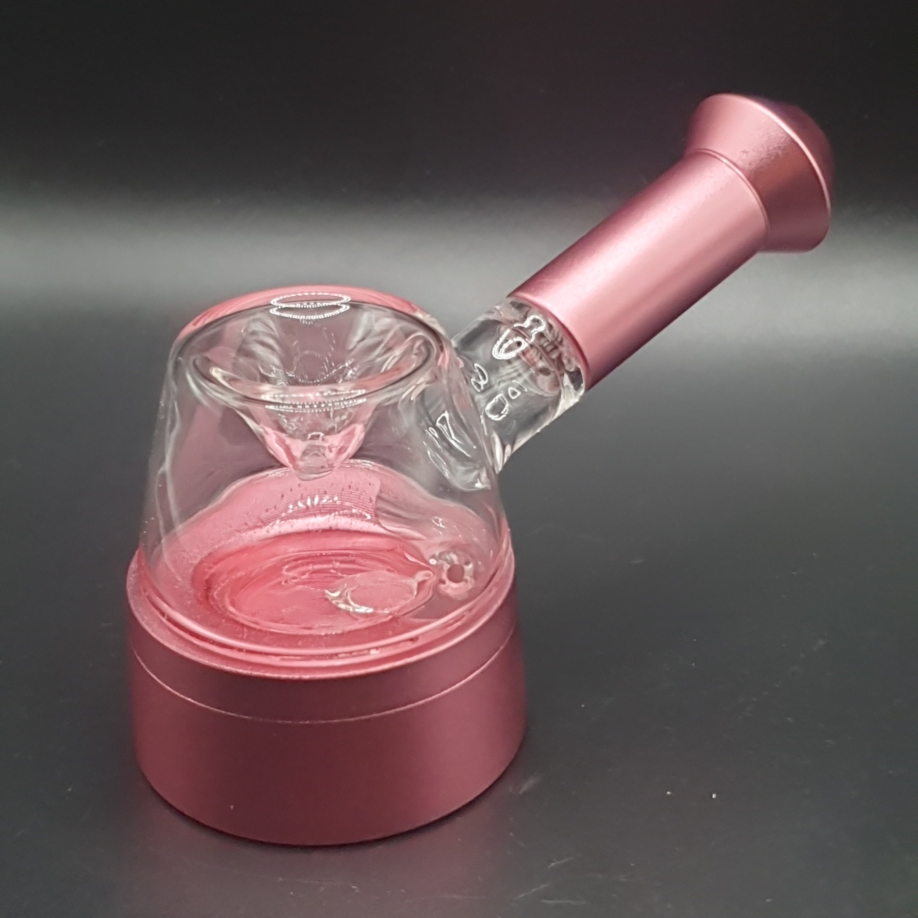 Aluminium Pipe with Glass Bowl - Pink