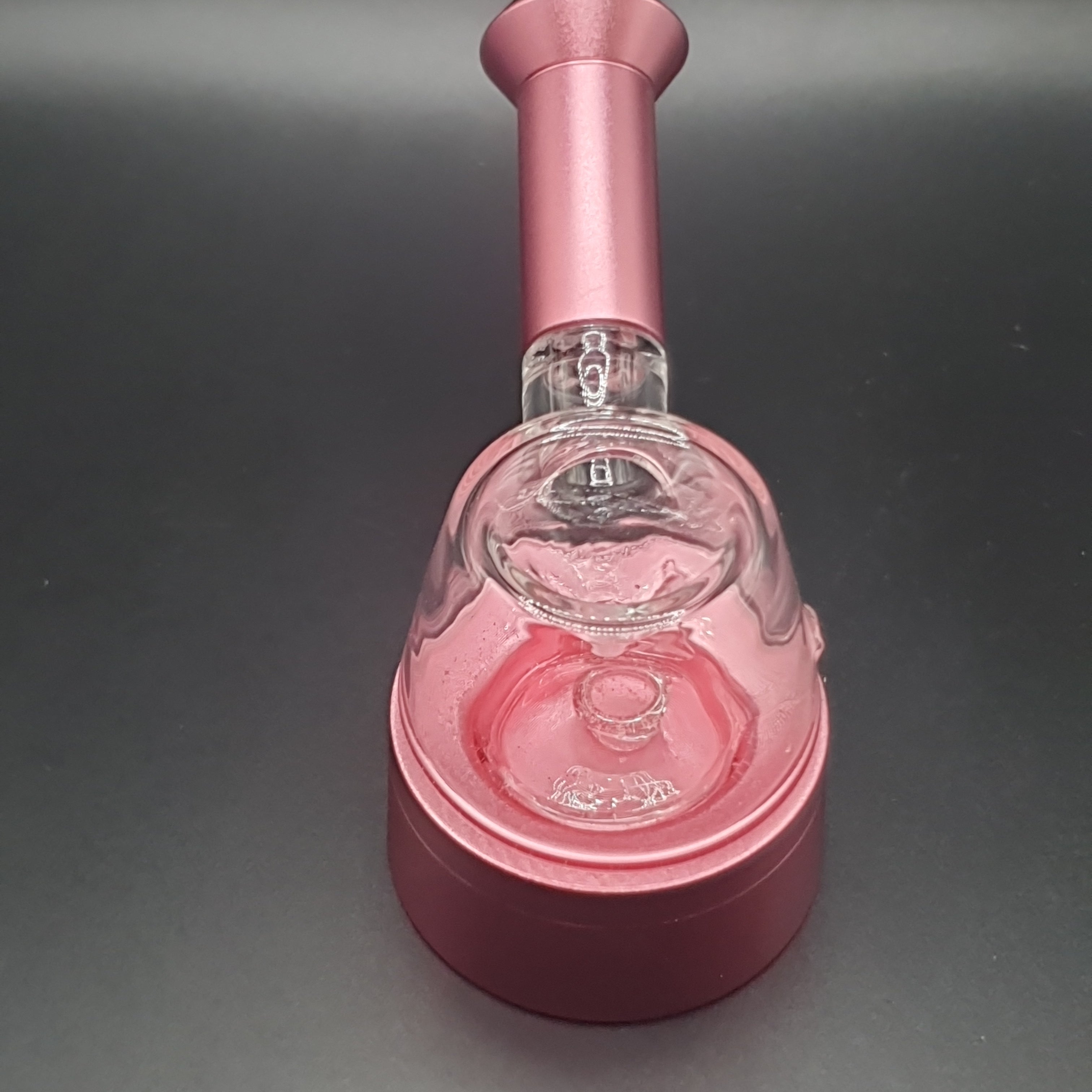 Aluminium Pipe with Glass Bowl - Pink