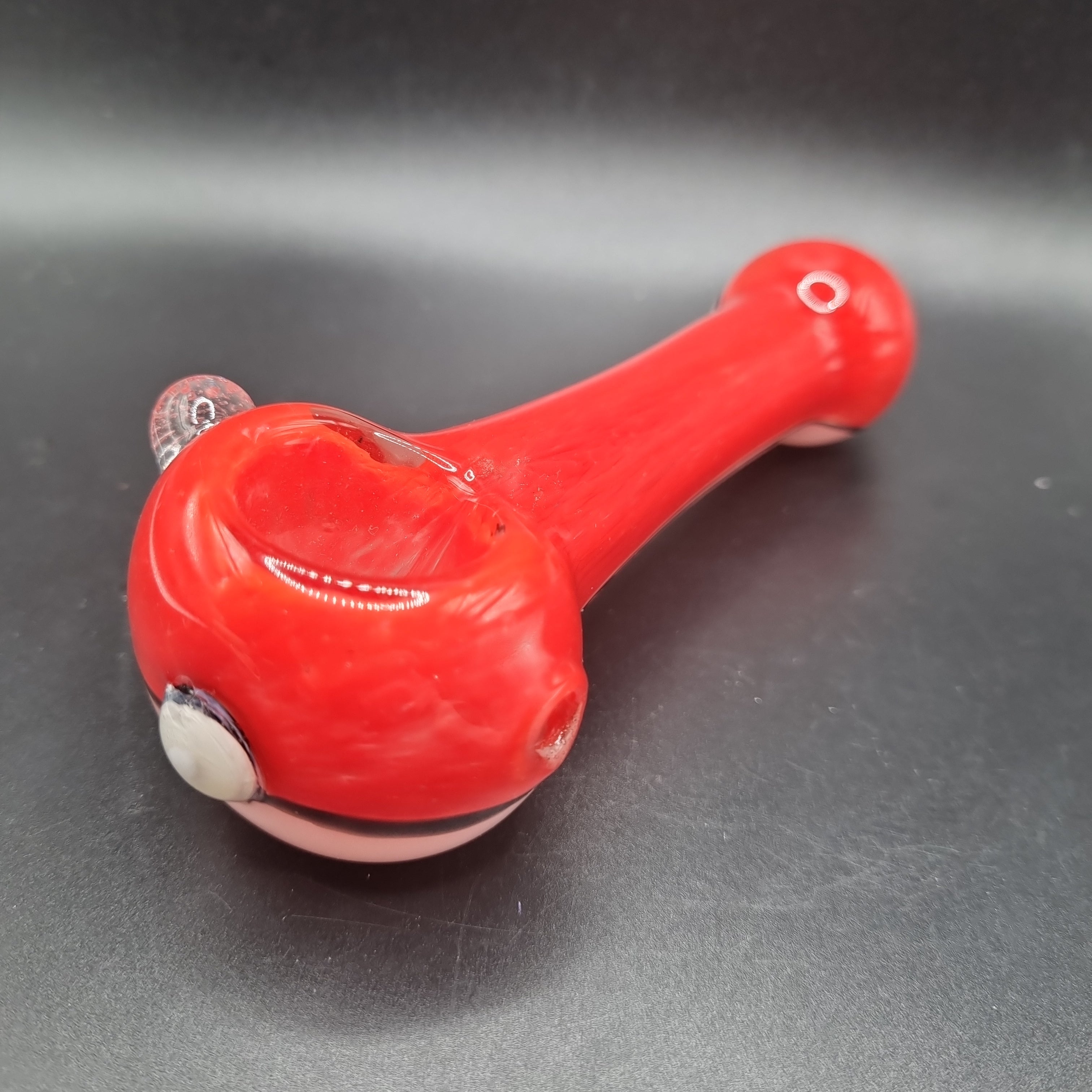 Glass Pipe - 13cm - Pokeball Design