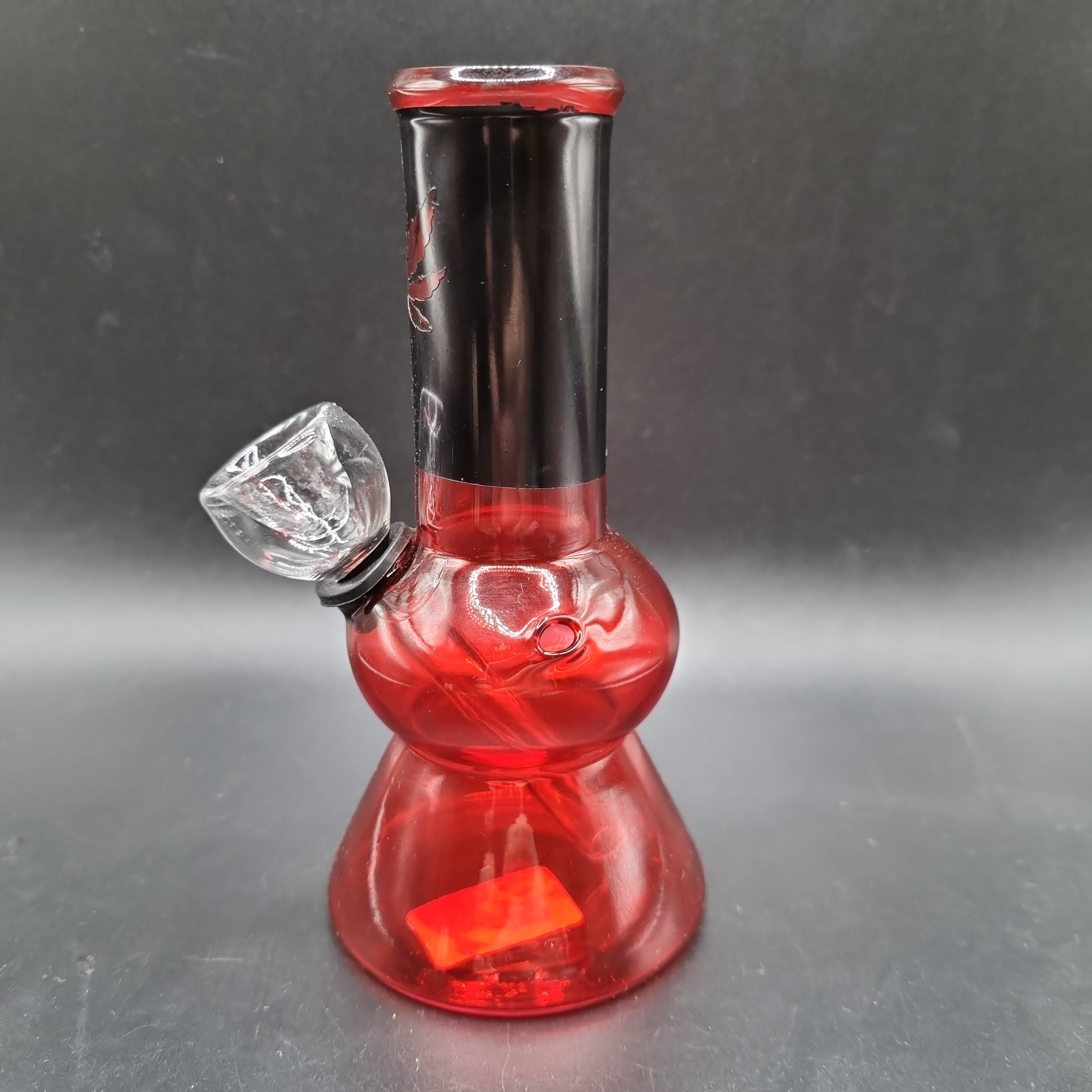 Mini Glass Bong - 136mm - Red