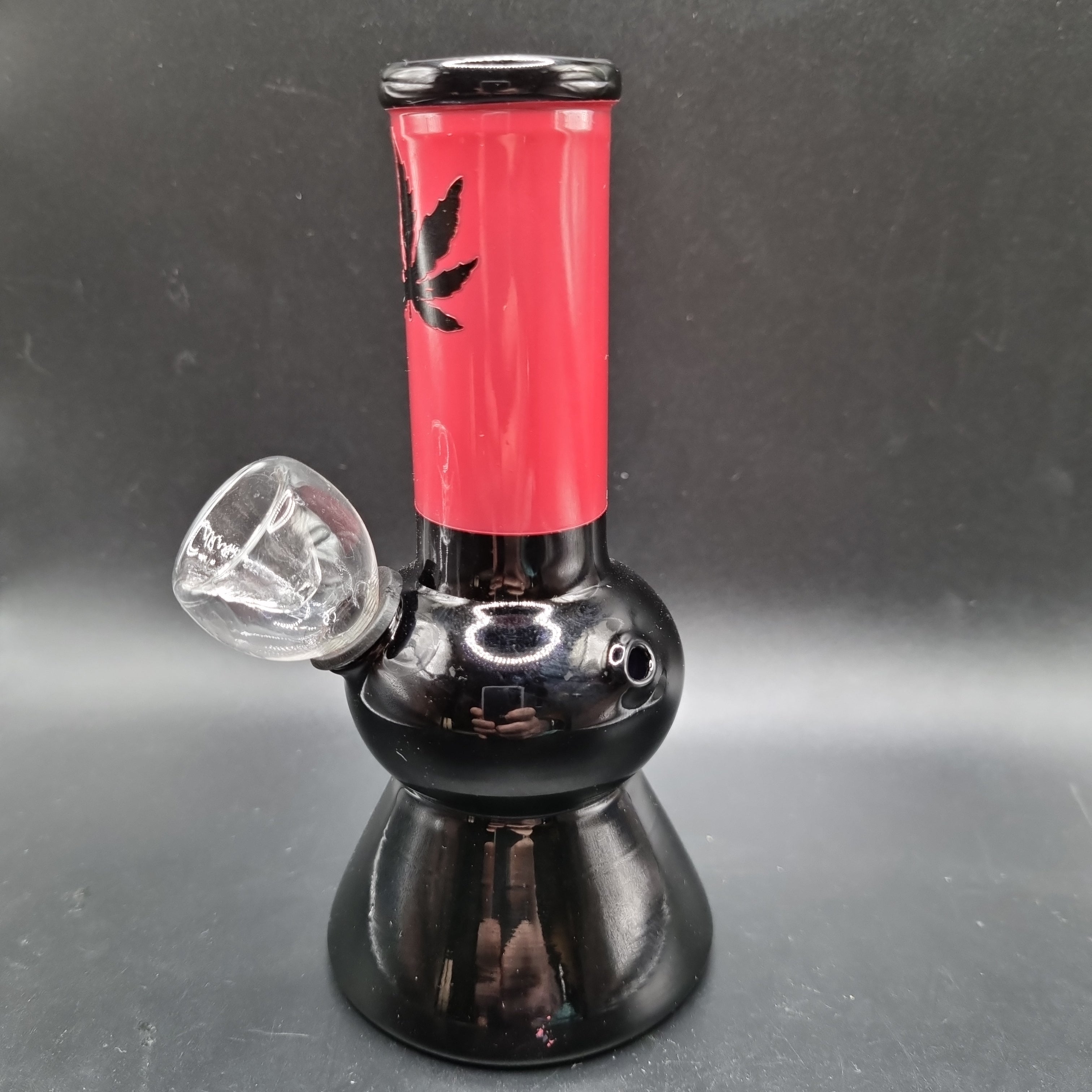 Mini Glass Bong - 136mm - Black