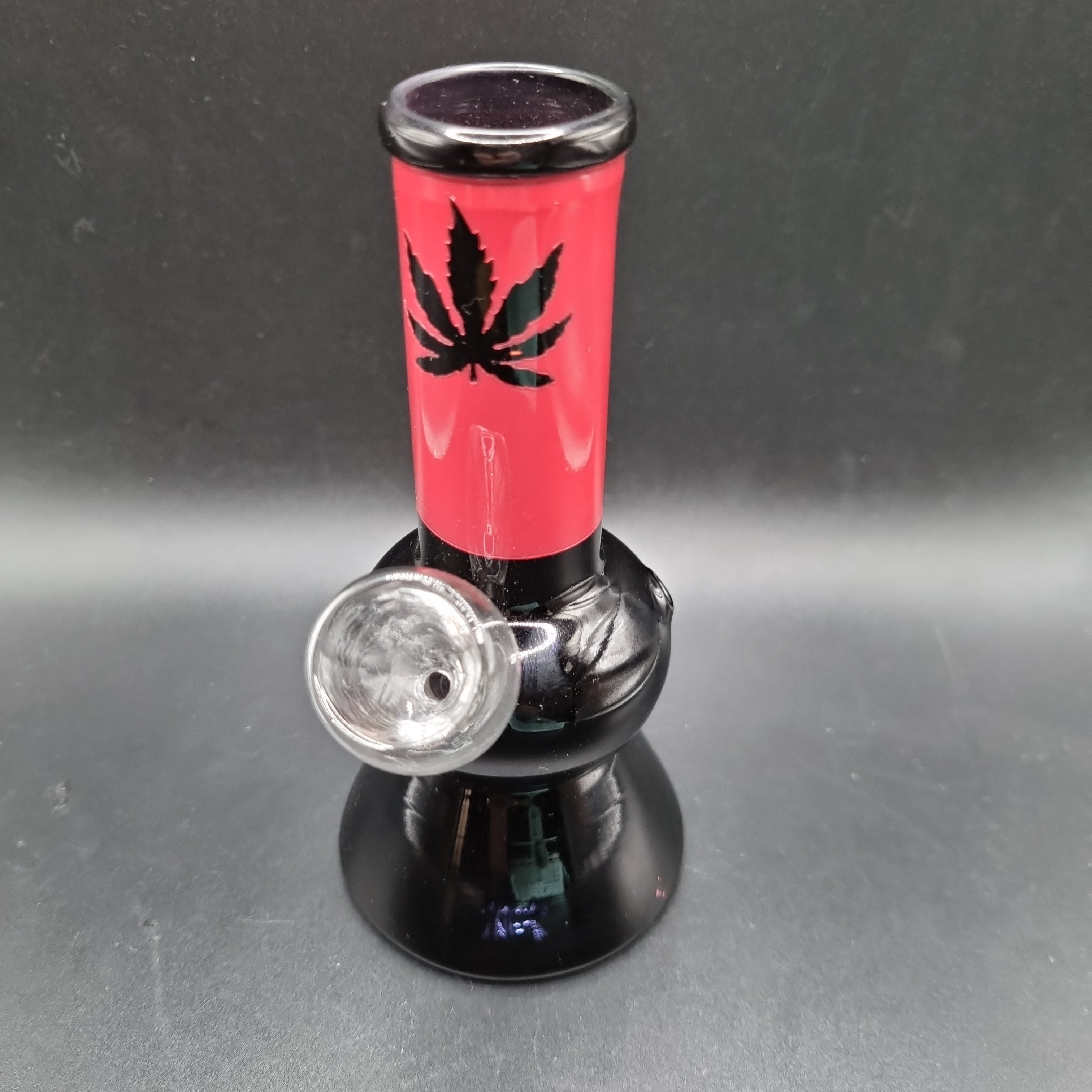 Mini Glass Bong - 136mm - Black