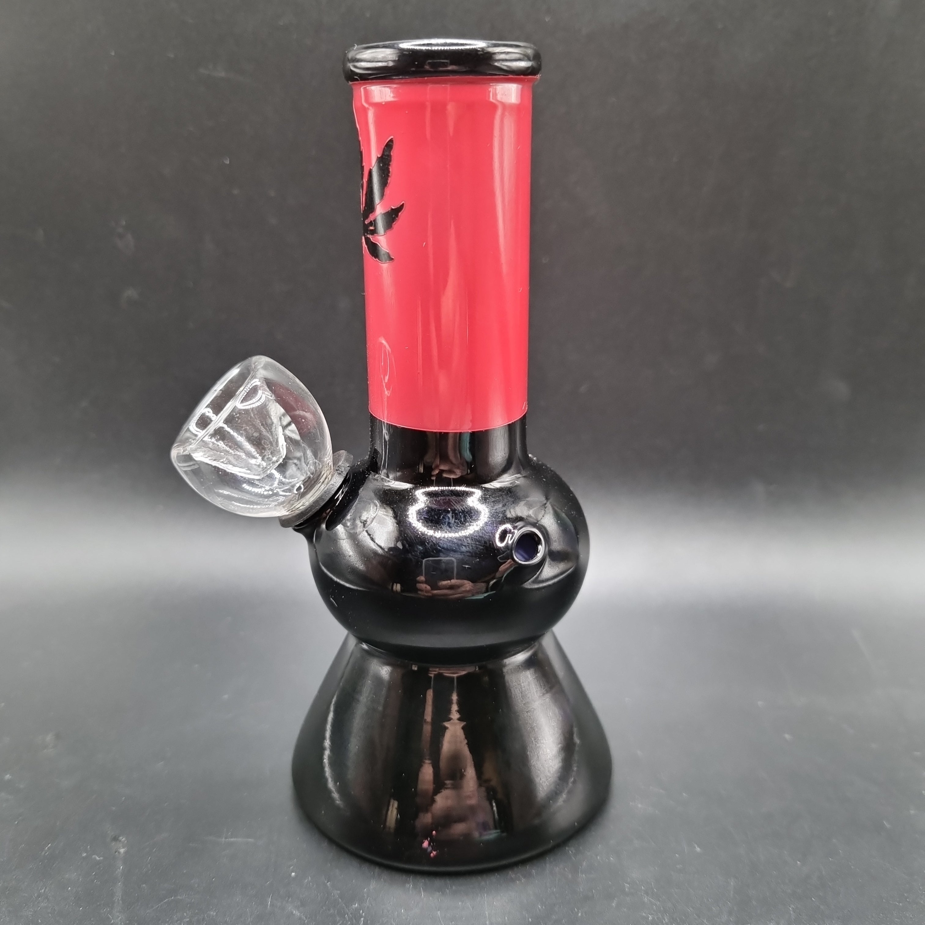 Mini Glass Bong - 136mm - Black