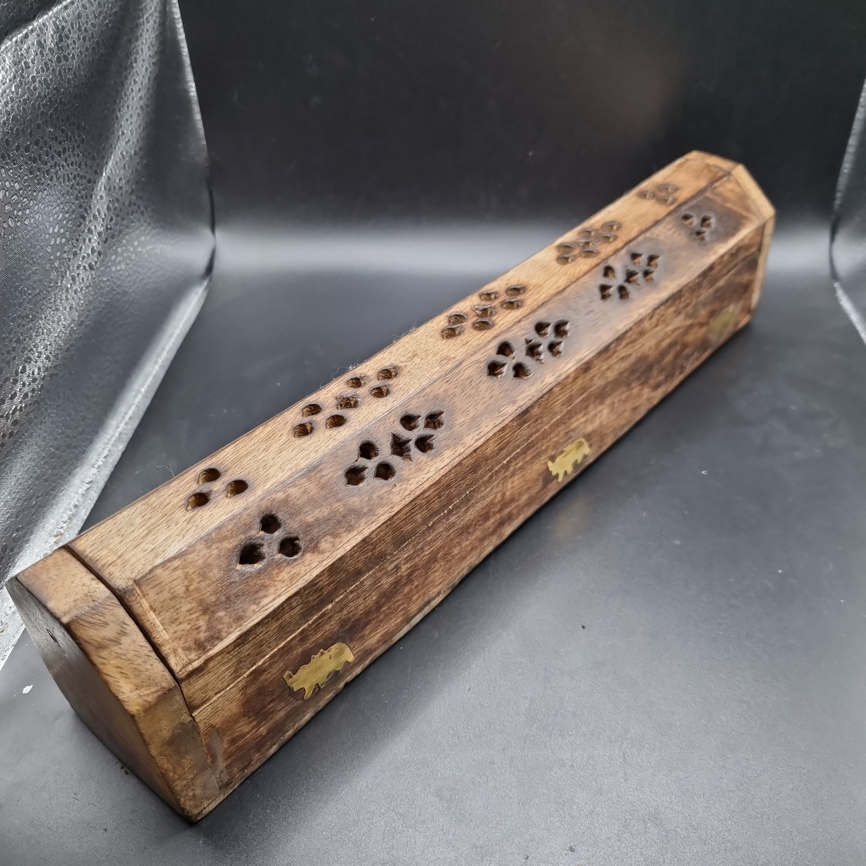 Wooden Incense Burner with Storage