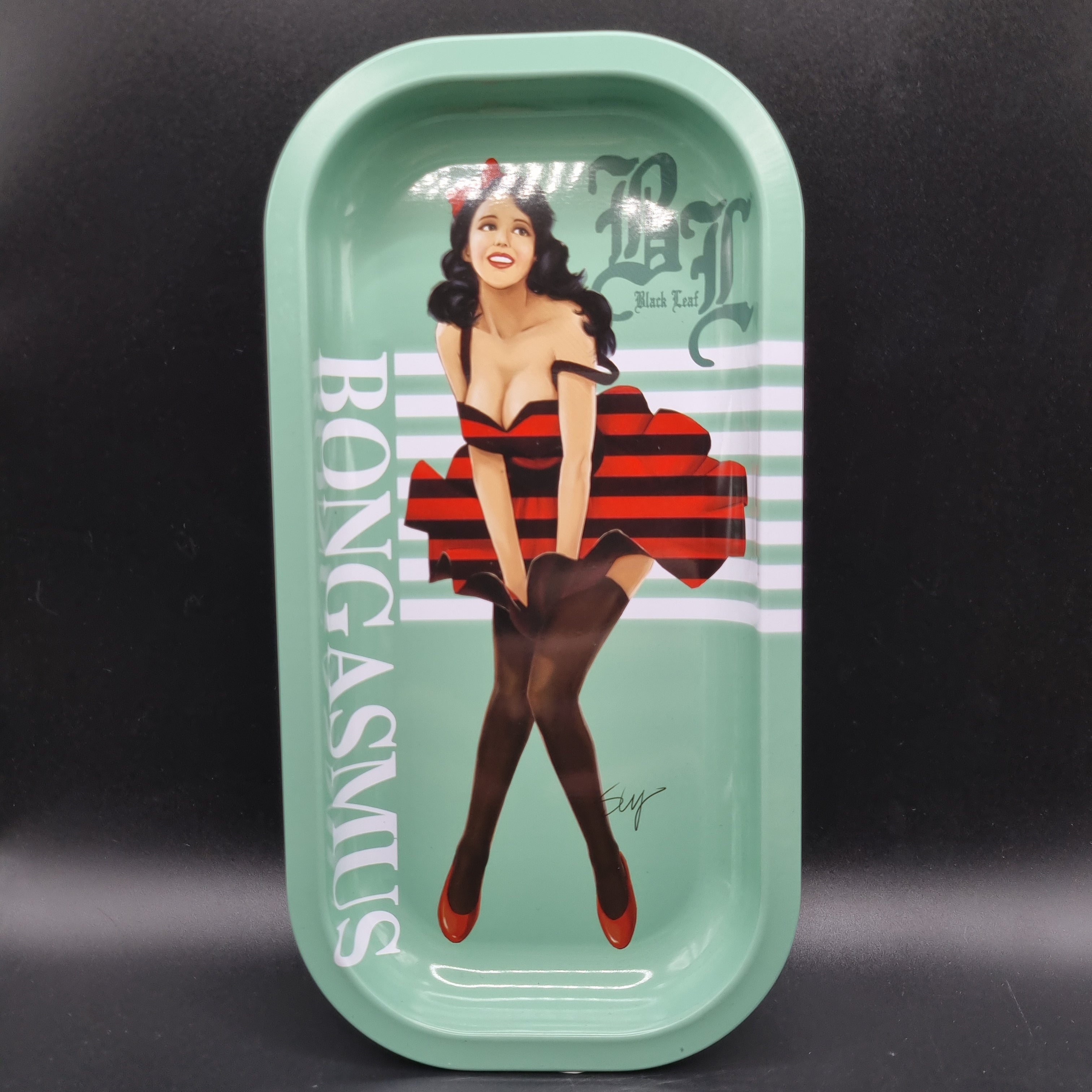 Mini Metal Rolling Tray - Pin-Up Girl