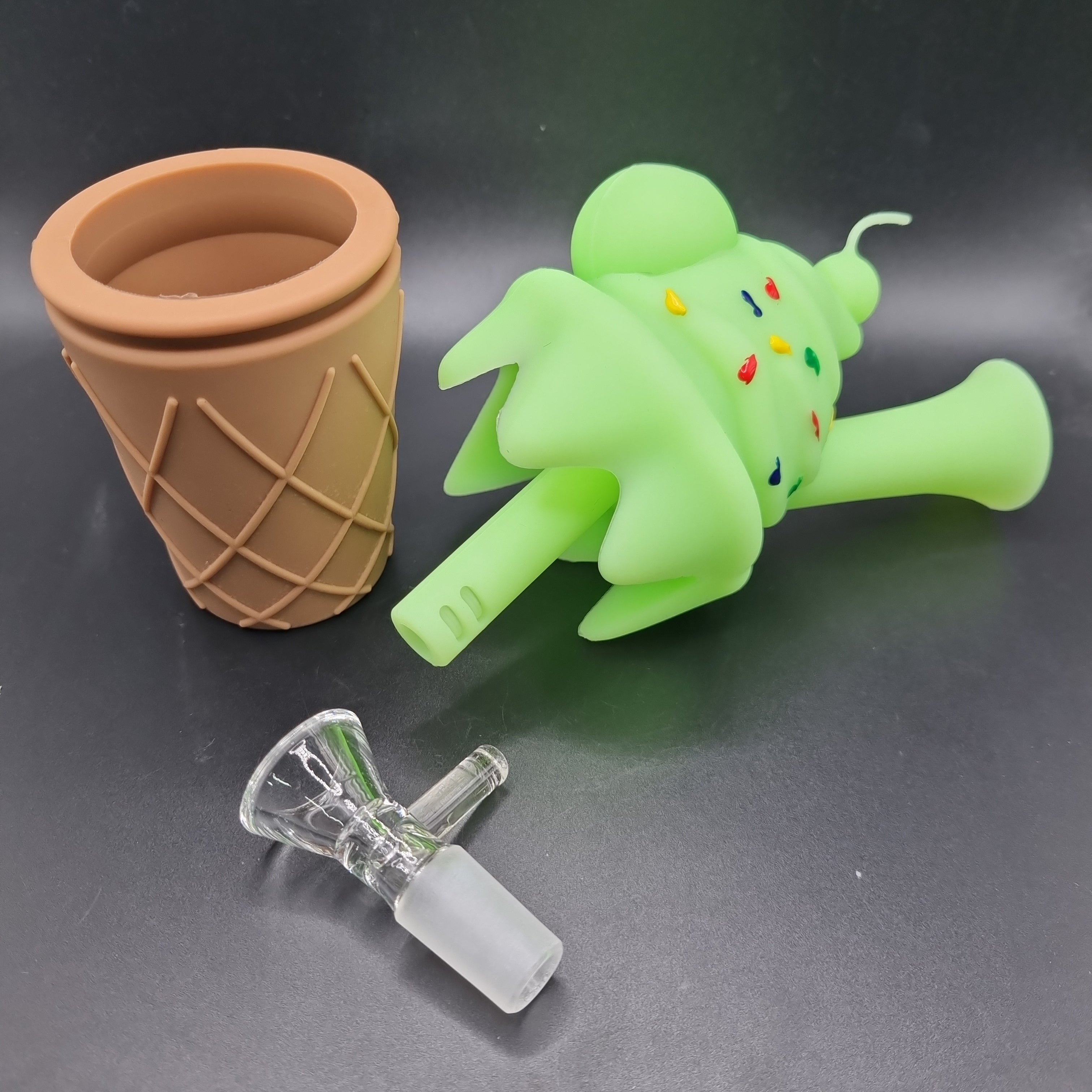 Ice Cream Cone Silicone Bong - 150mm