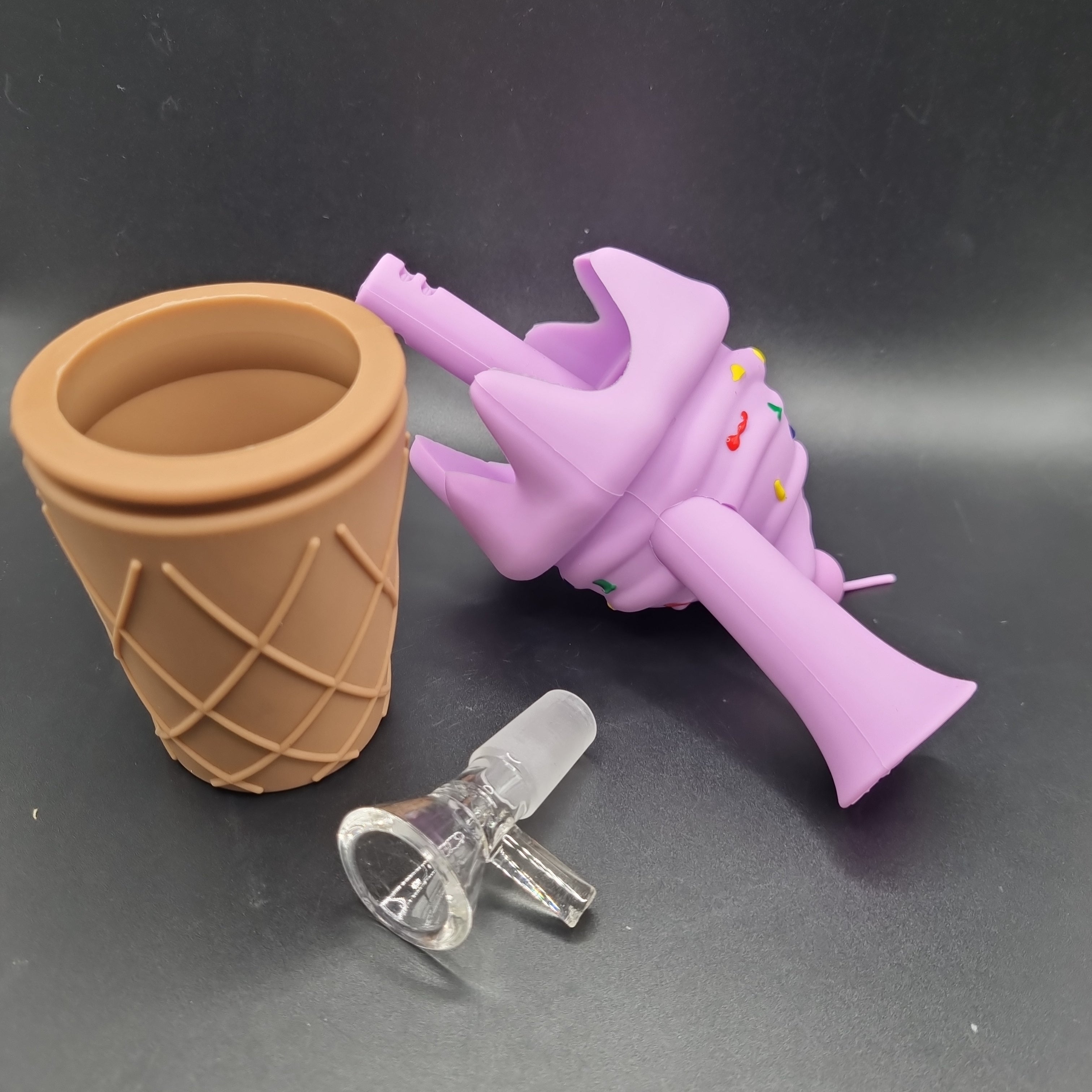 Ice Cream Cone Silicone Bong - 150mm