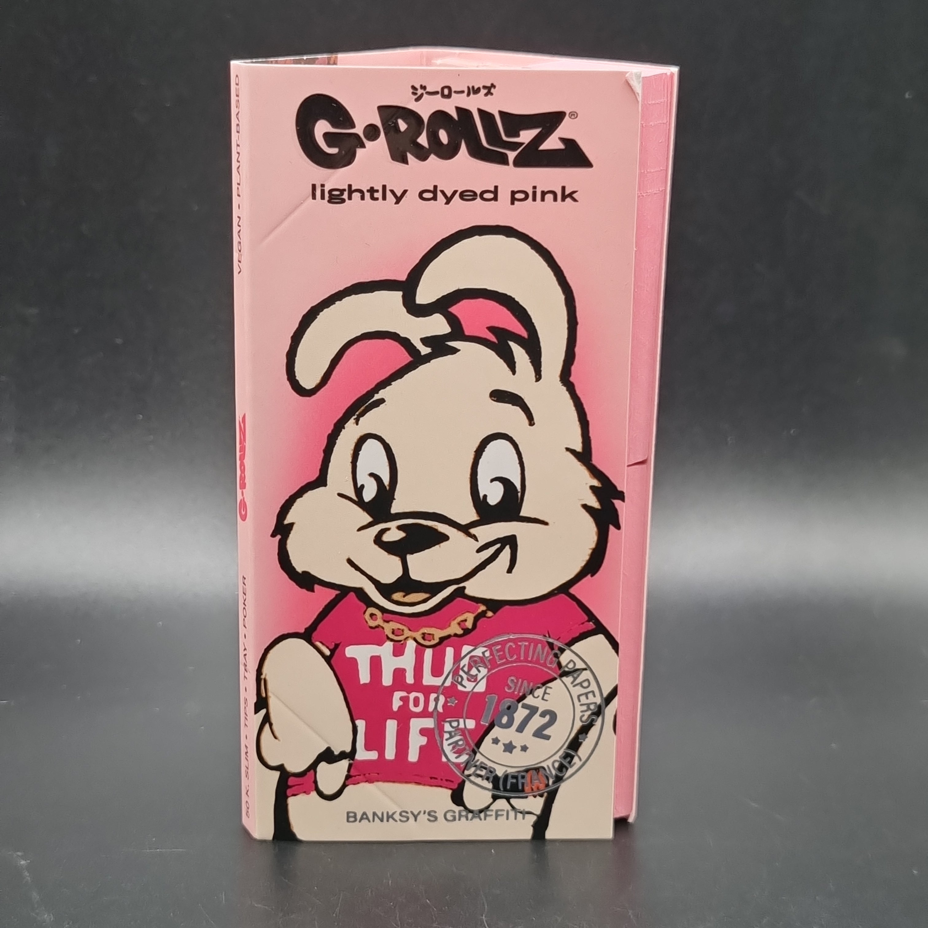 G-Rollz Banksy Graffiti Kingsize Slim, Tips, Poker & Tray - Thug For Life Bunny