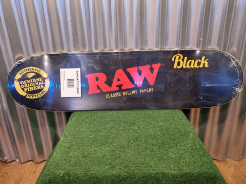 RAW Skate Board Deck - Black & Camo