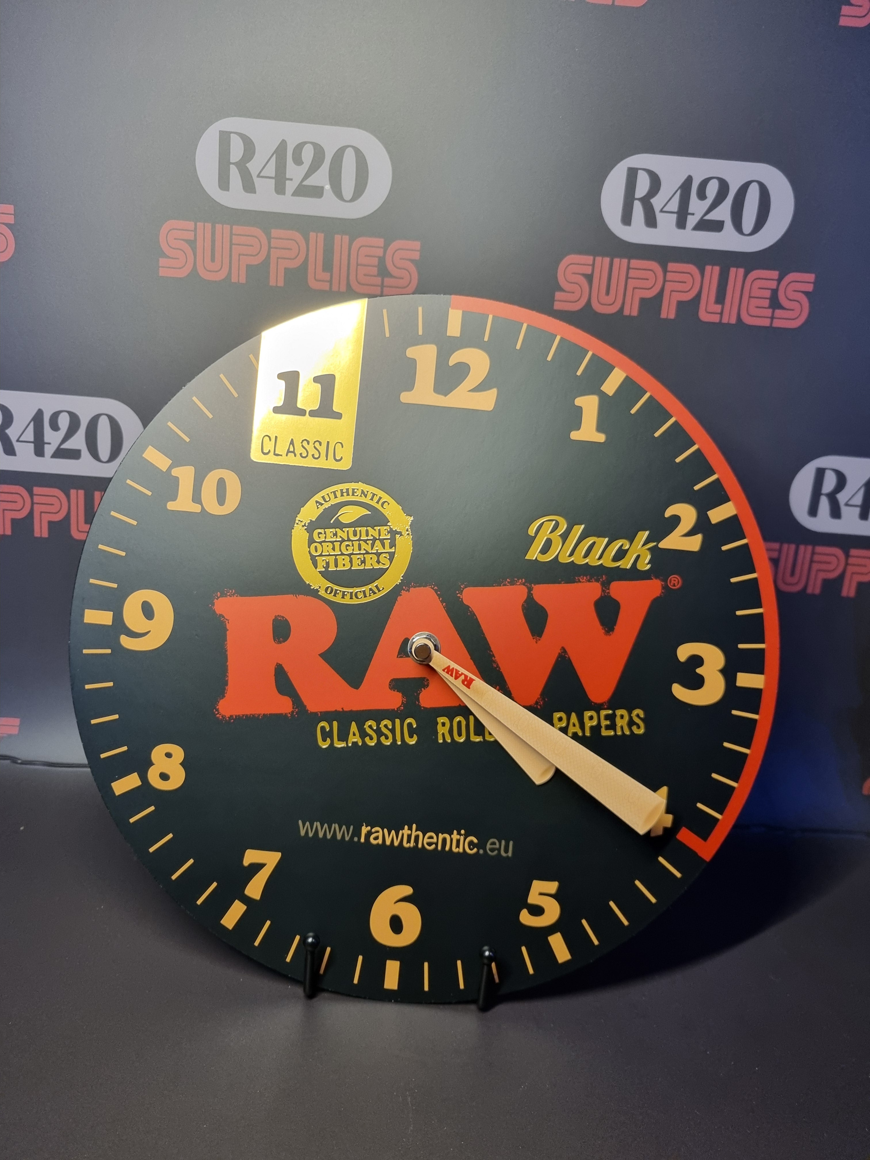 RAW Black Wall Clock