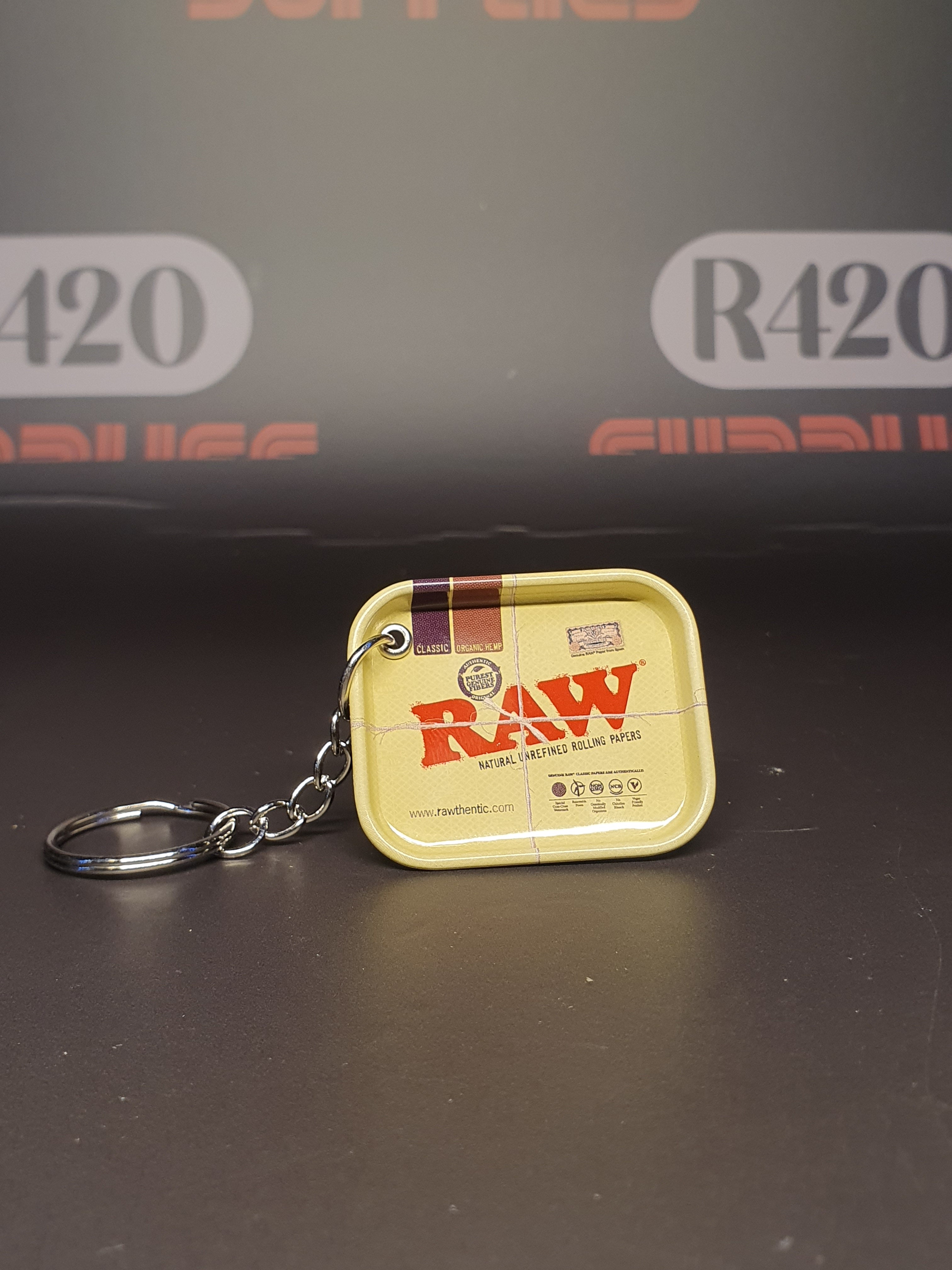 RAW Mini Rolling Tray Metal Keyring