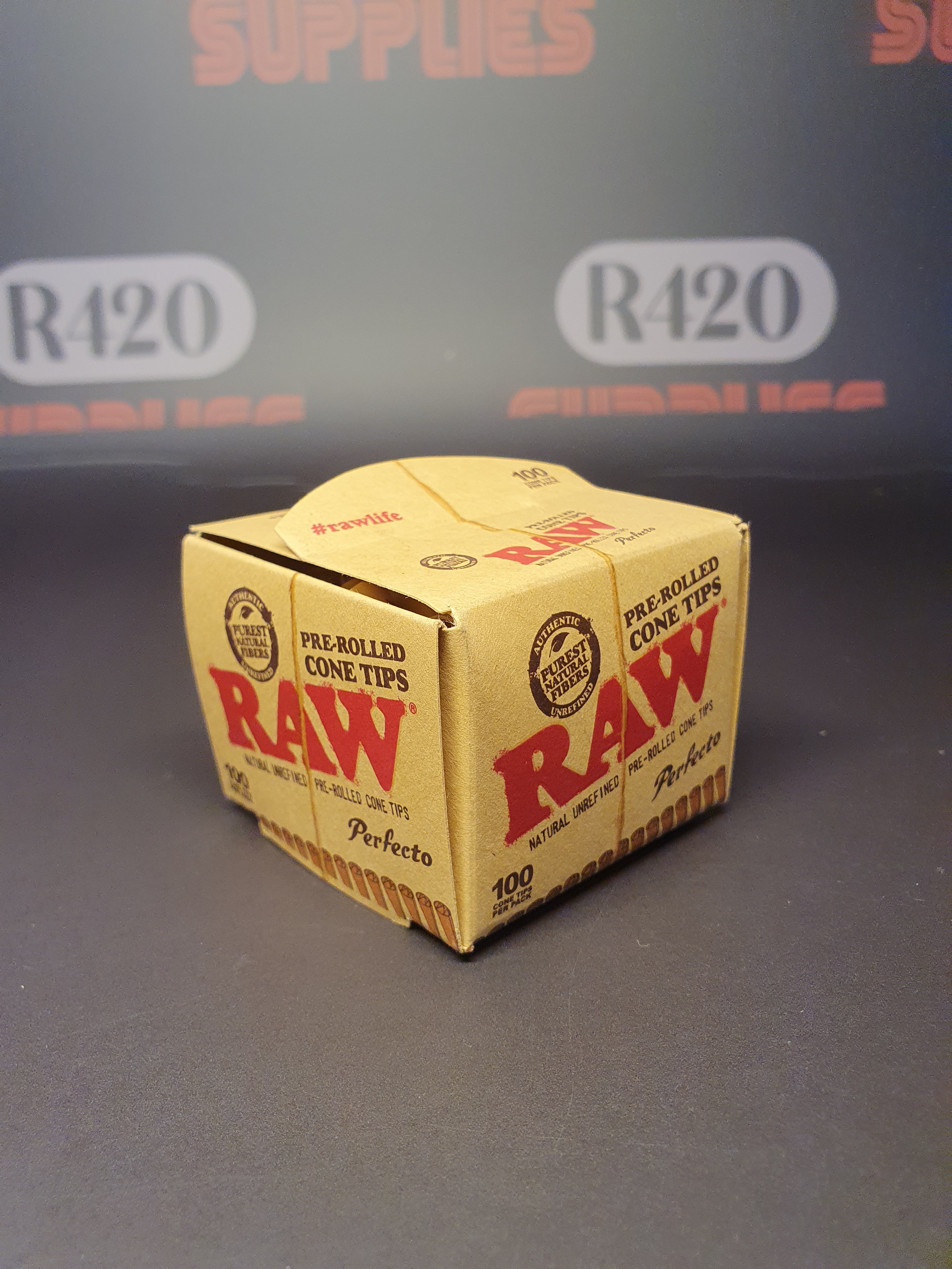 RAW Perfecto Pre-Rolled Cone Tips - 100 Pack