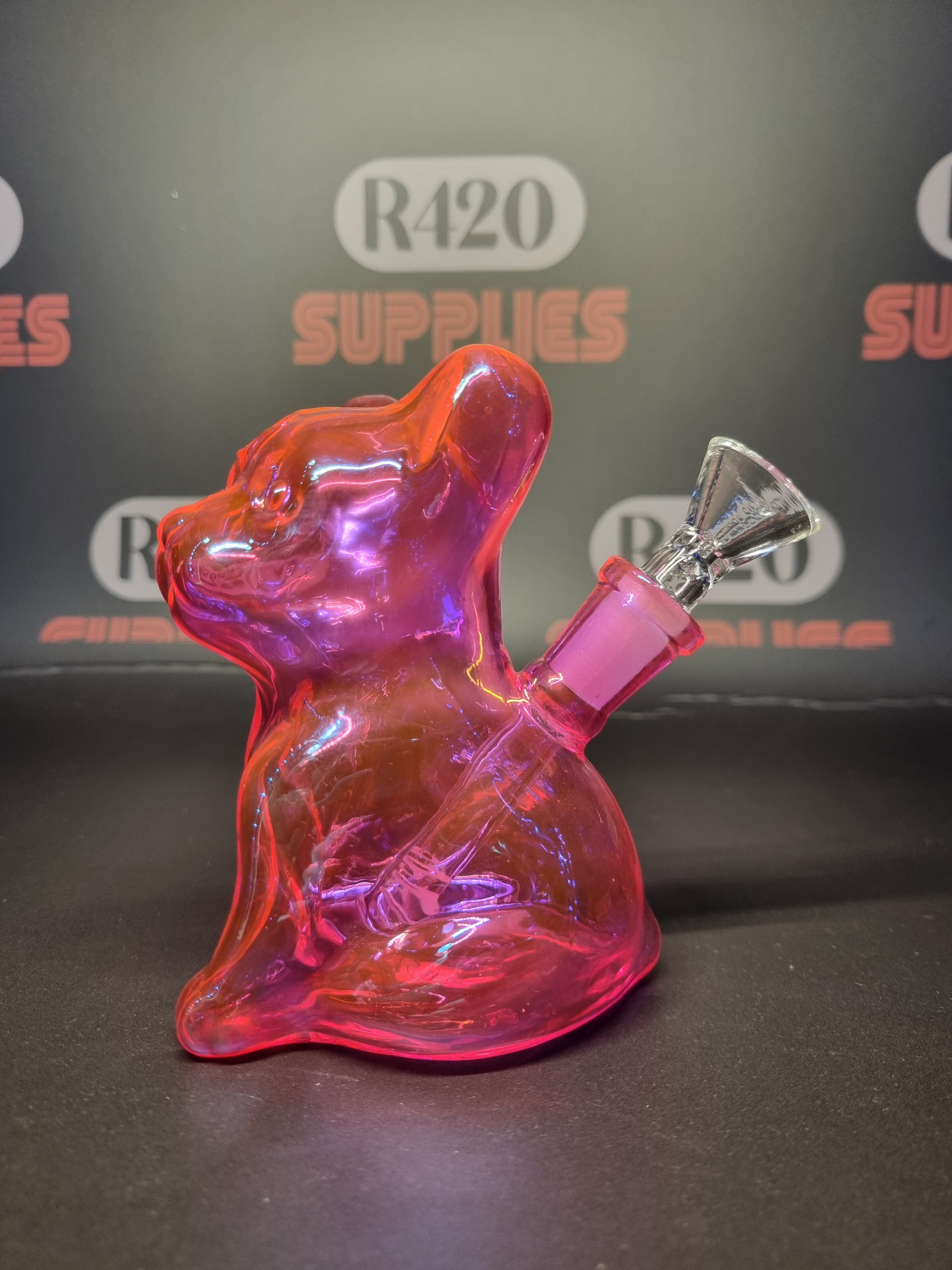 Frenchie Glass Bong -11cm - Pink