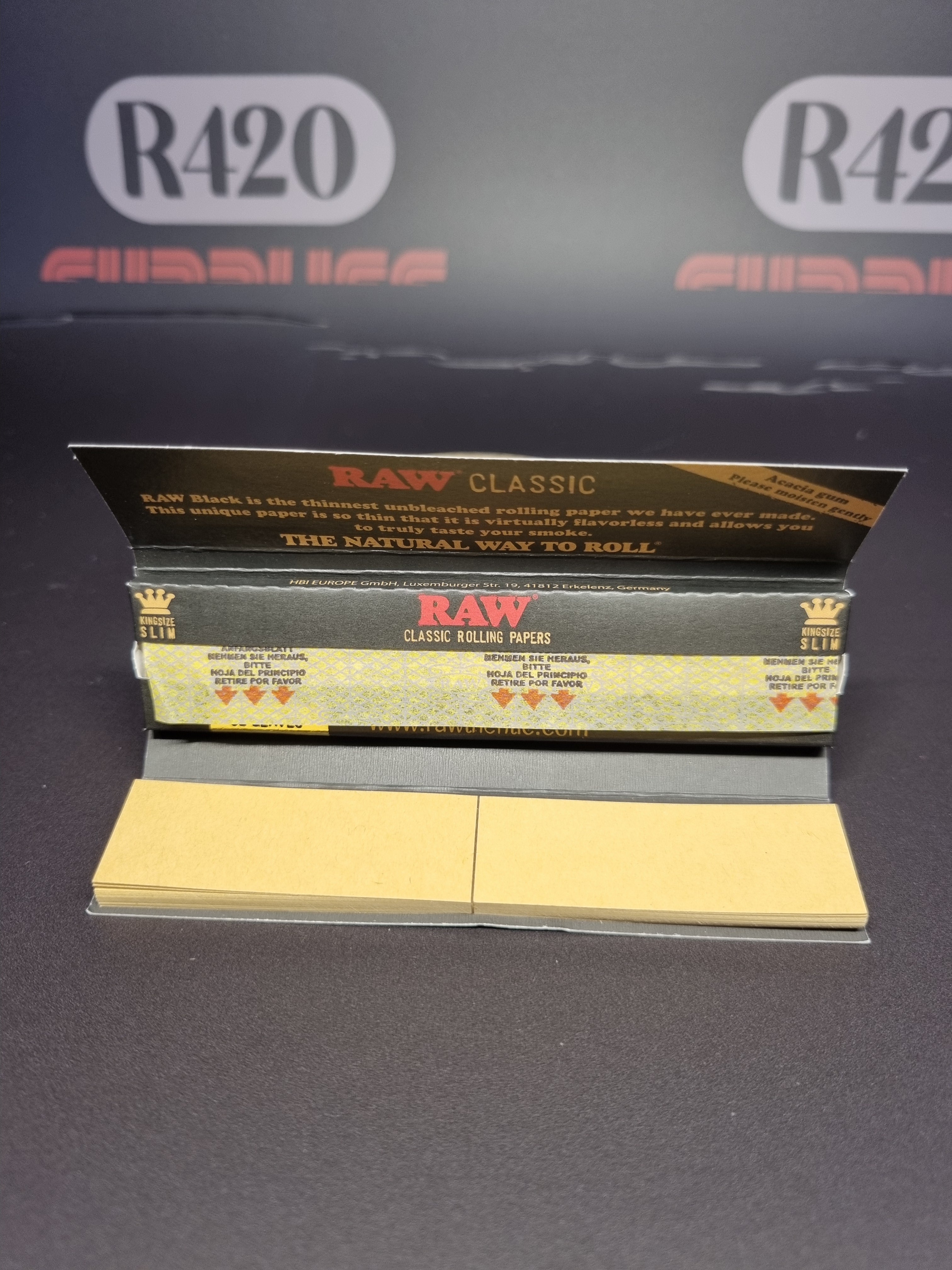 RAW Black Connoisseur - Kingsize Slim  (skins + tips)