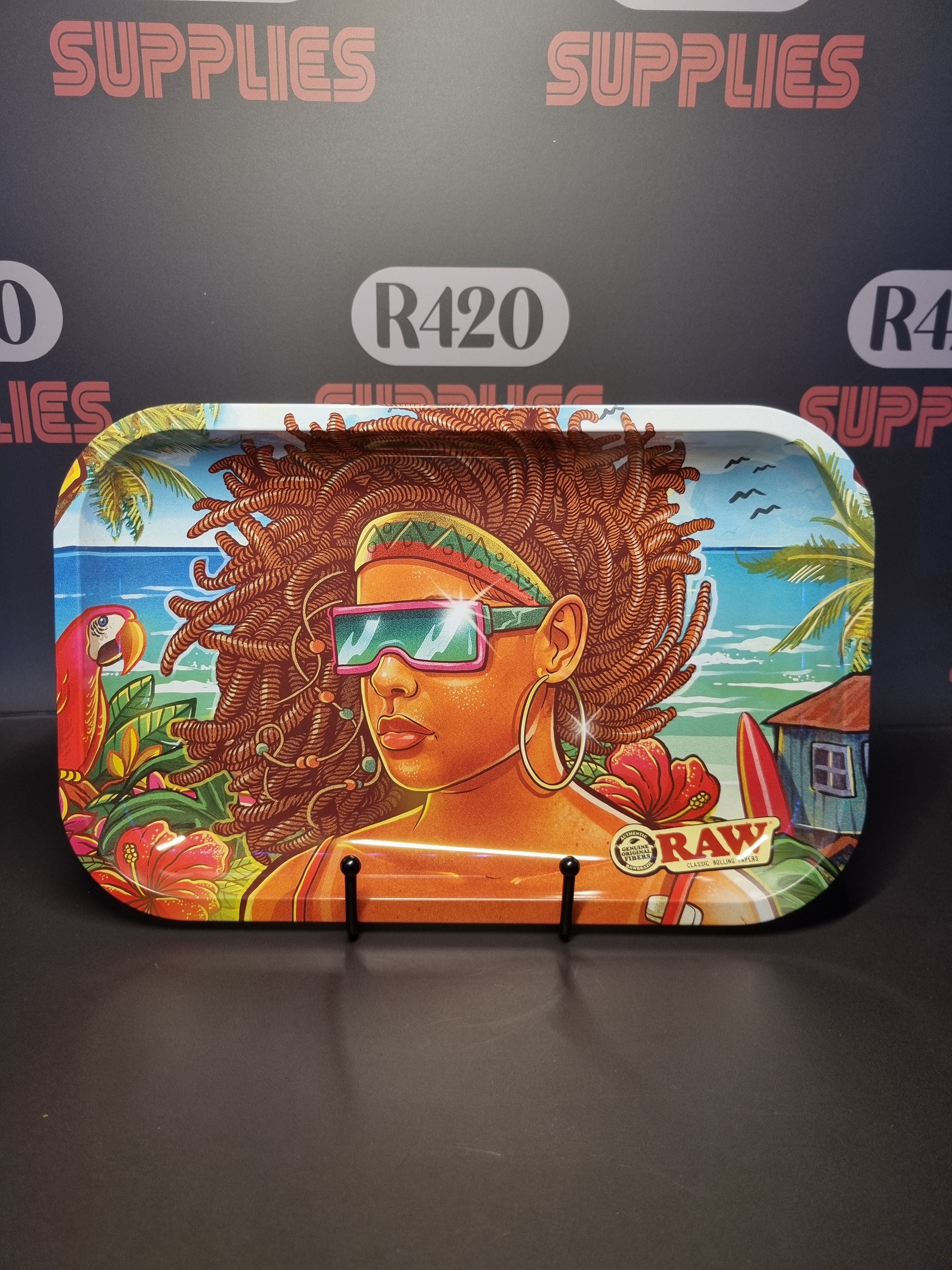 RAW Metal Rolling Tray - Brazil 3 - Small