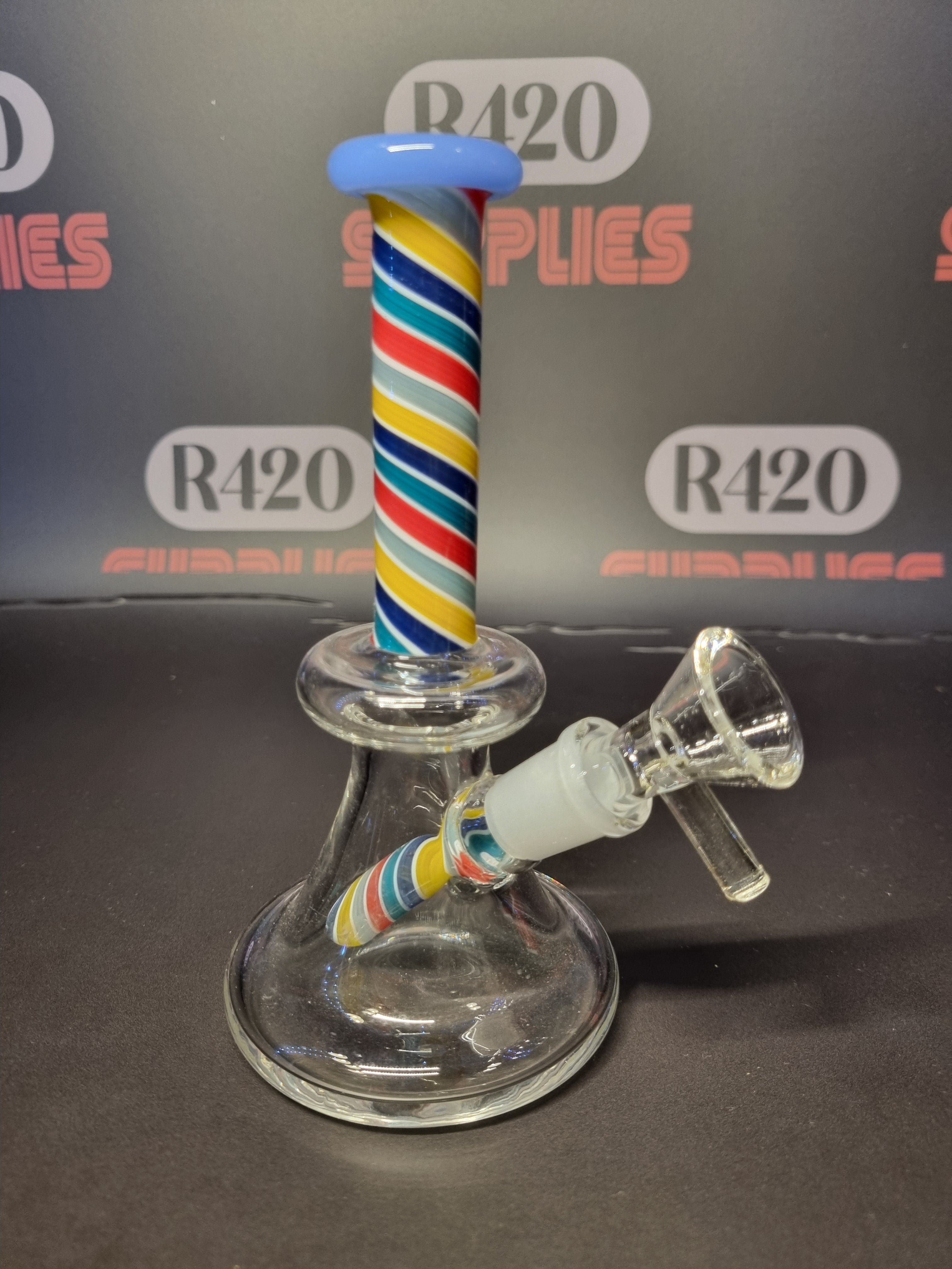 Amsterdam Limited Edition Bubbler - Multi Colour Stripes - H:16cm