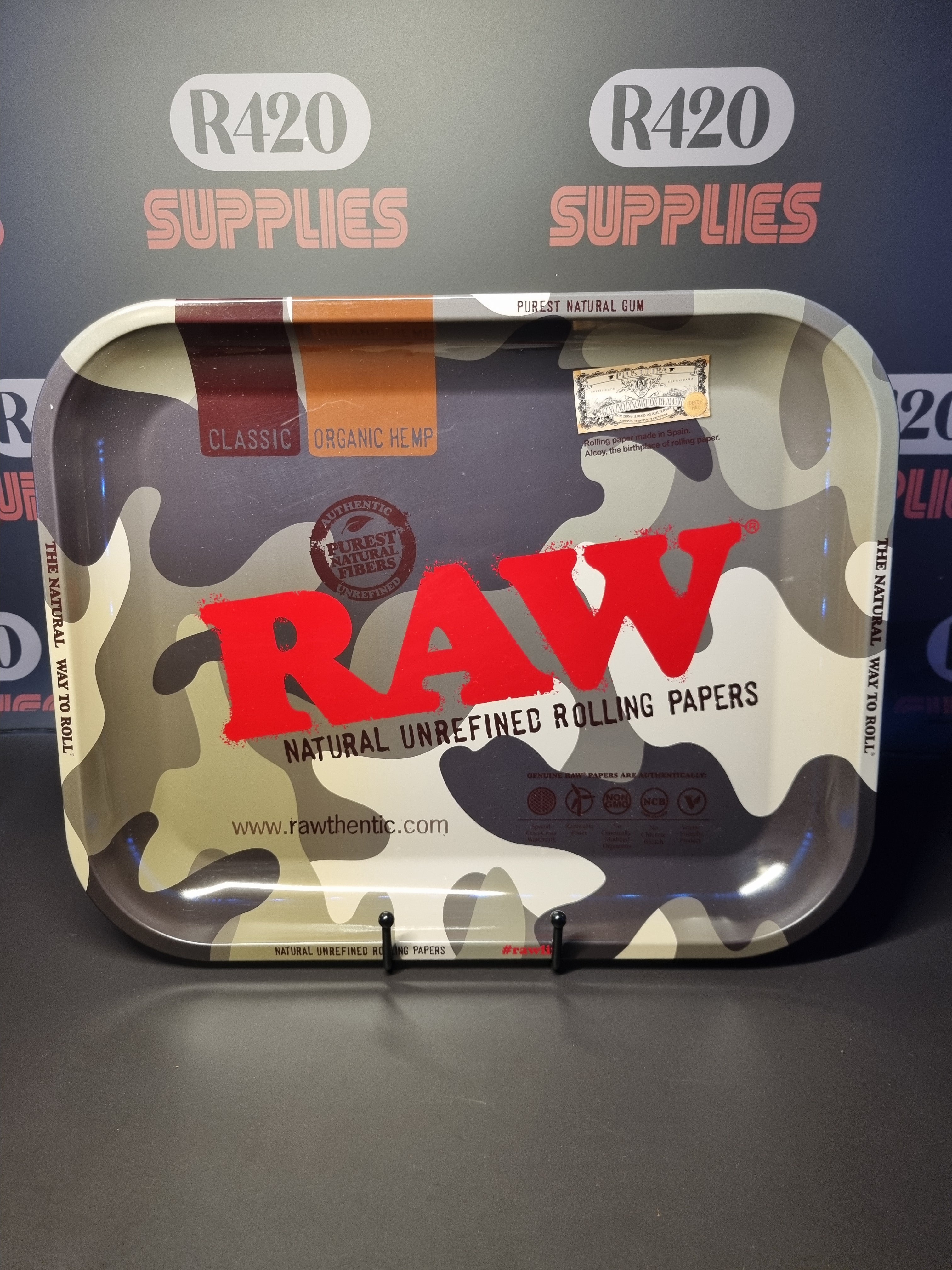 RAW Metal Rolling Tray - Camo - Large