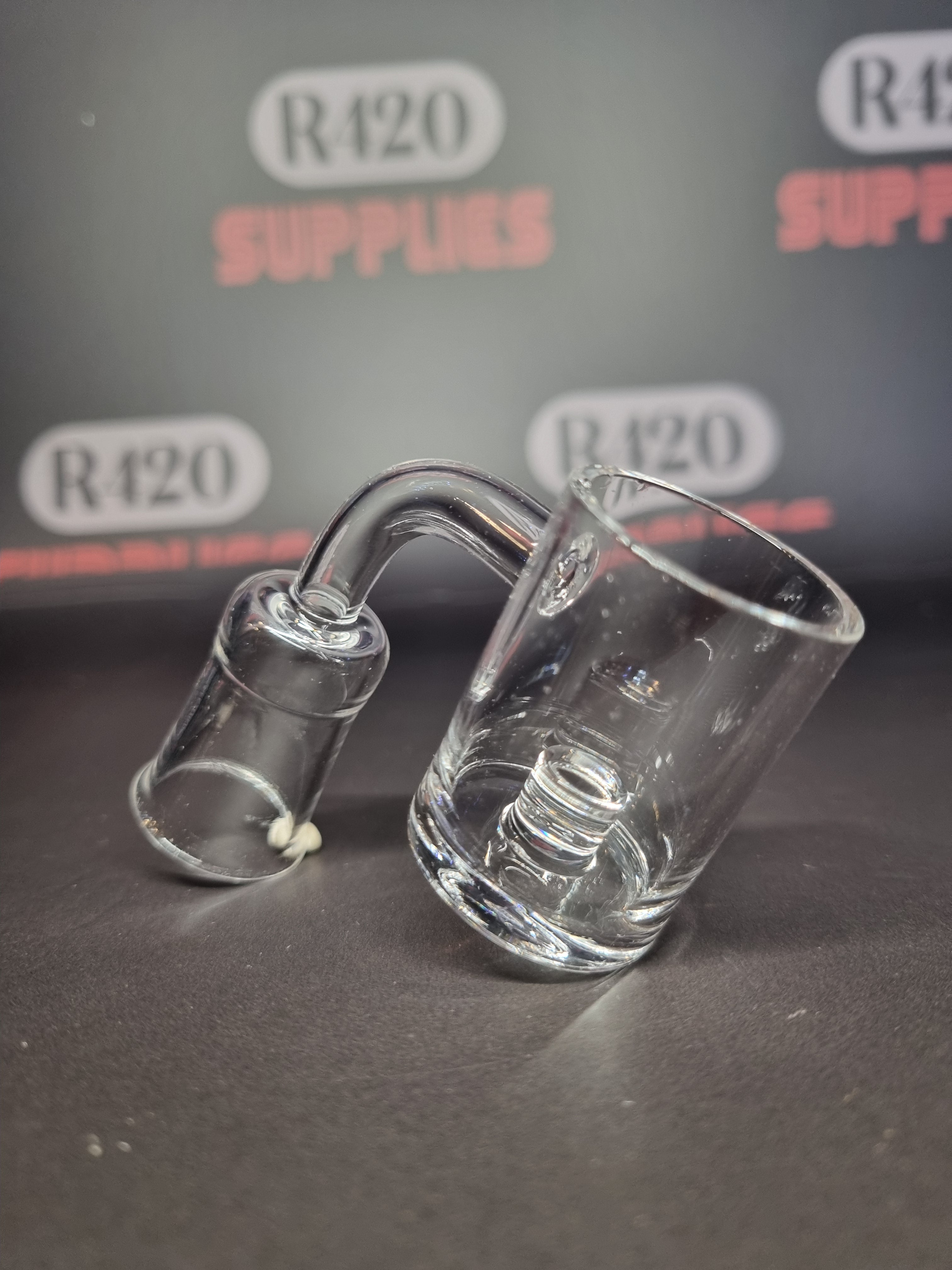 XL Quartz Banger - 18mm / 90° Female Fitting + Carb Cap (Boxed)