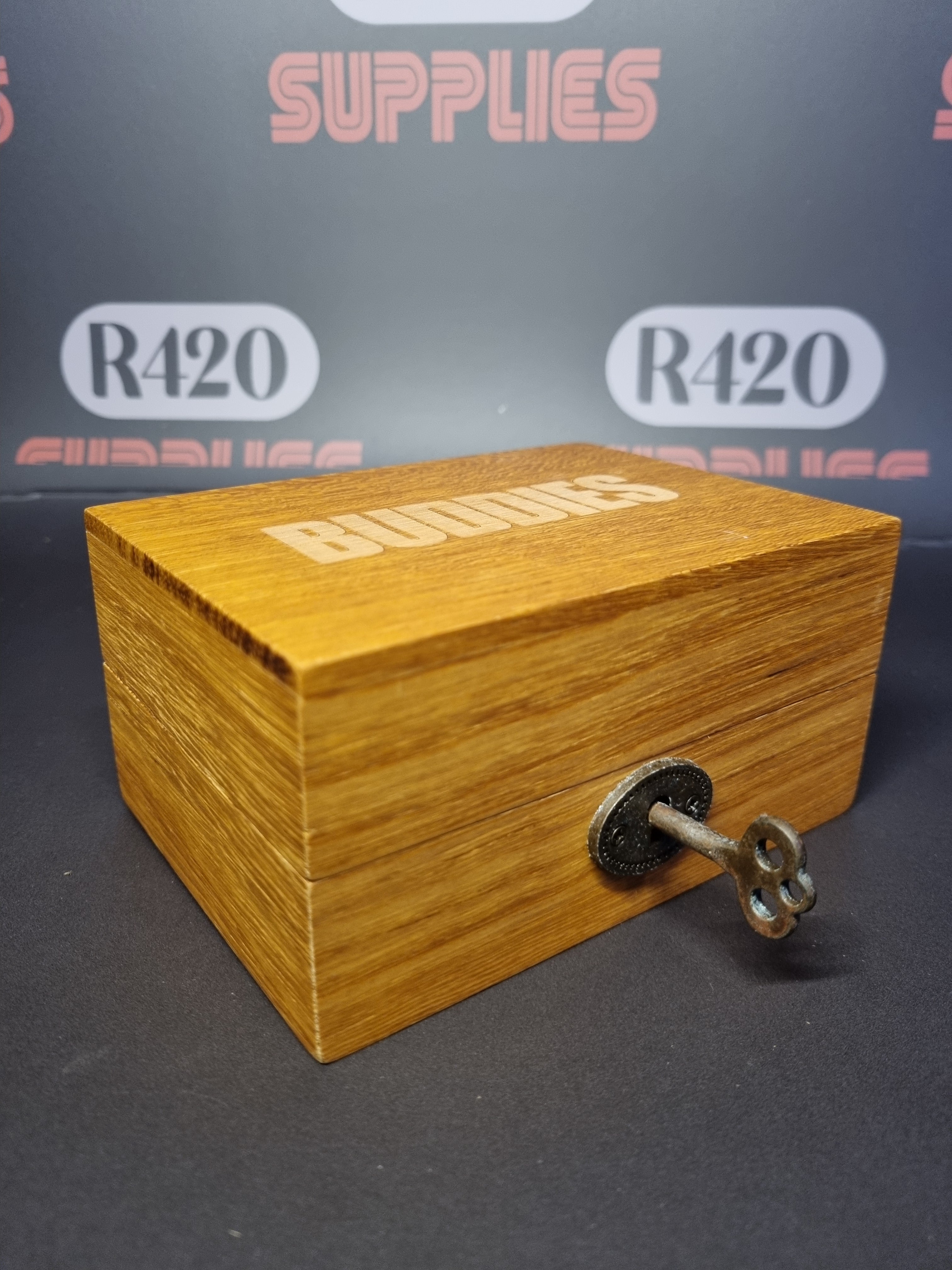 Buddies Wooden Rolling Box - Lockable - Small