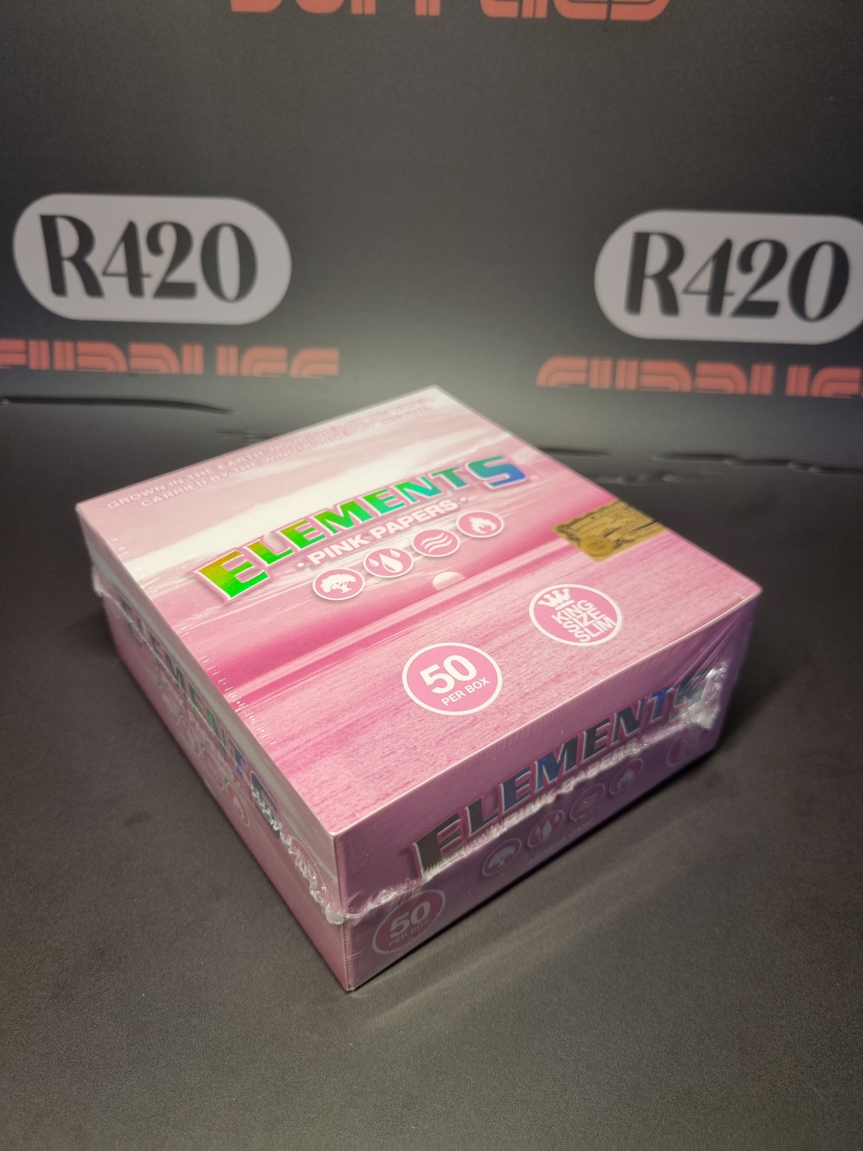 Elements Pink Kingsize Slim  - Ultra Thin Papers