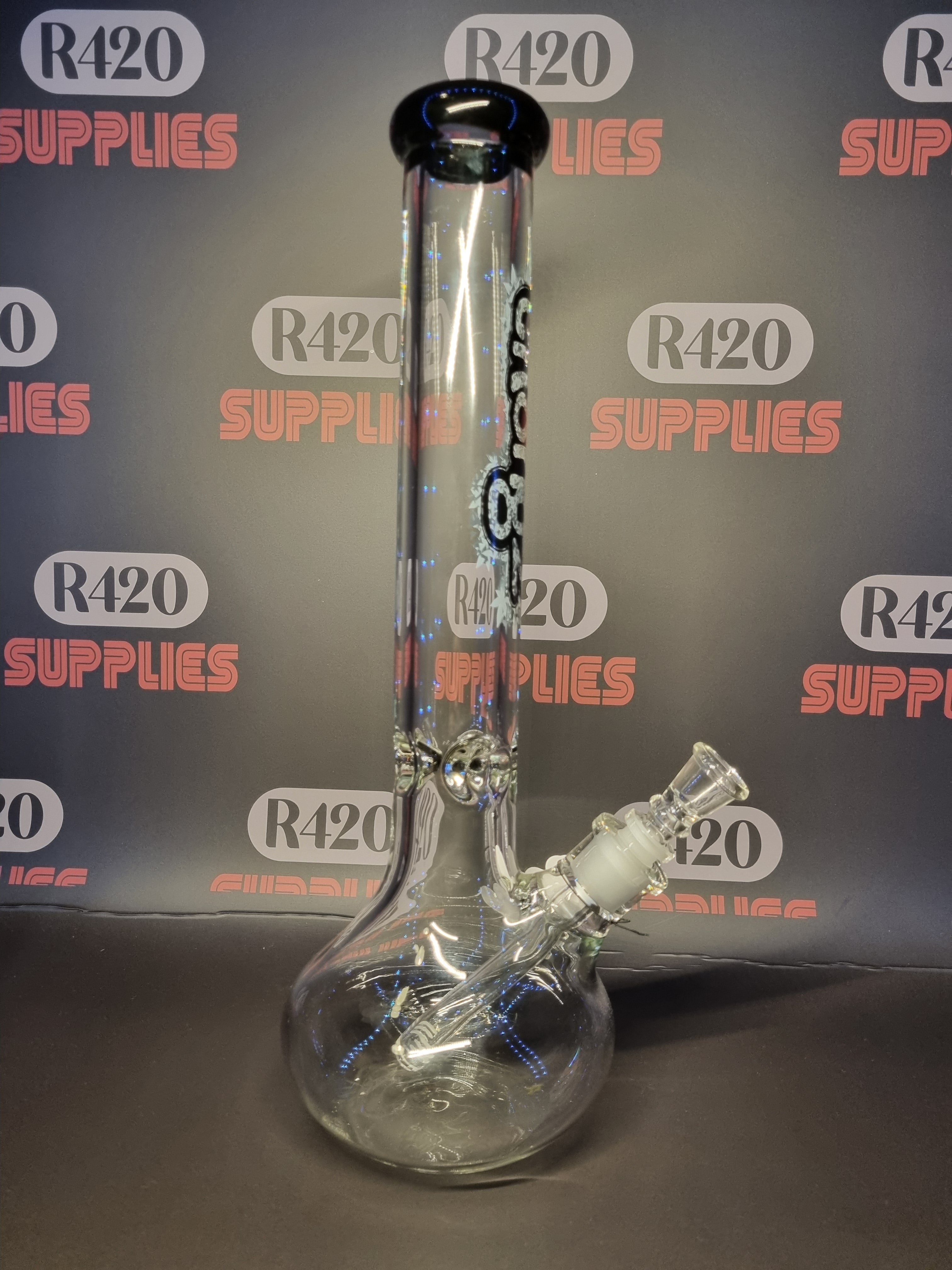 Chongz Beaker Style Bong - Black - H: 41cm