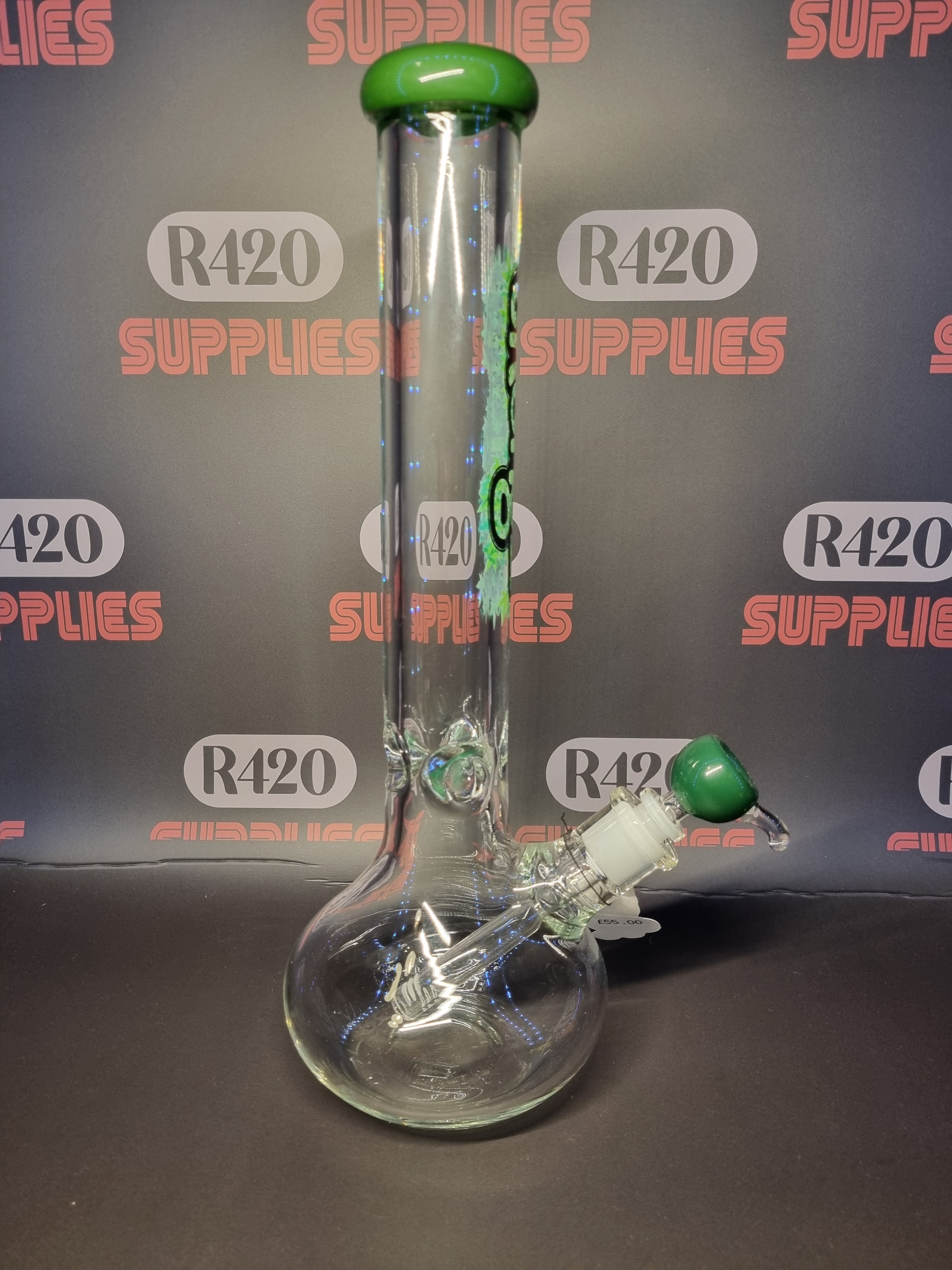 Chongz Beaker Style Bong - Green - H: 41cm