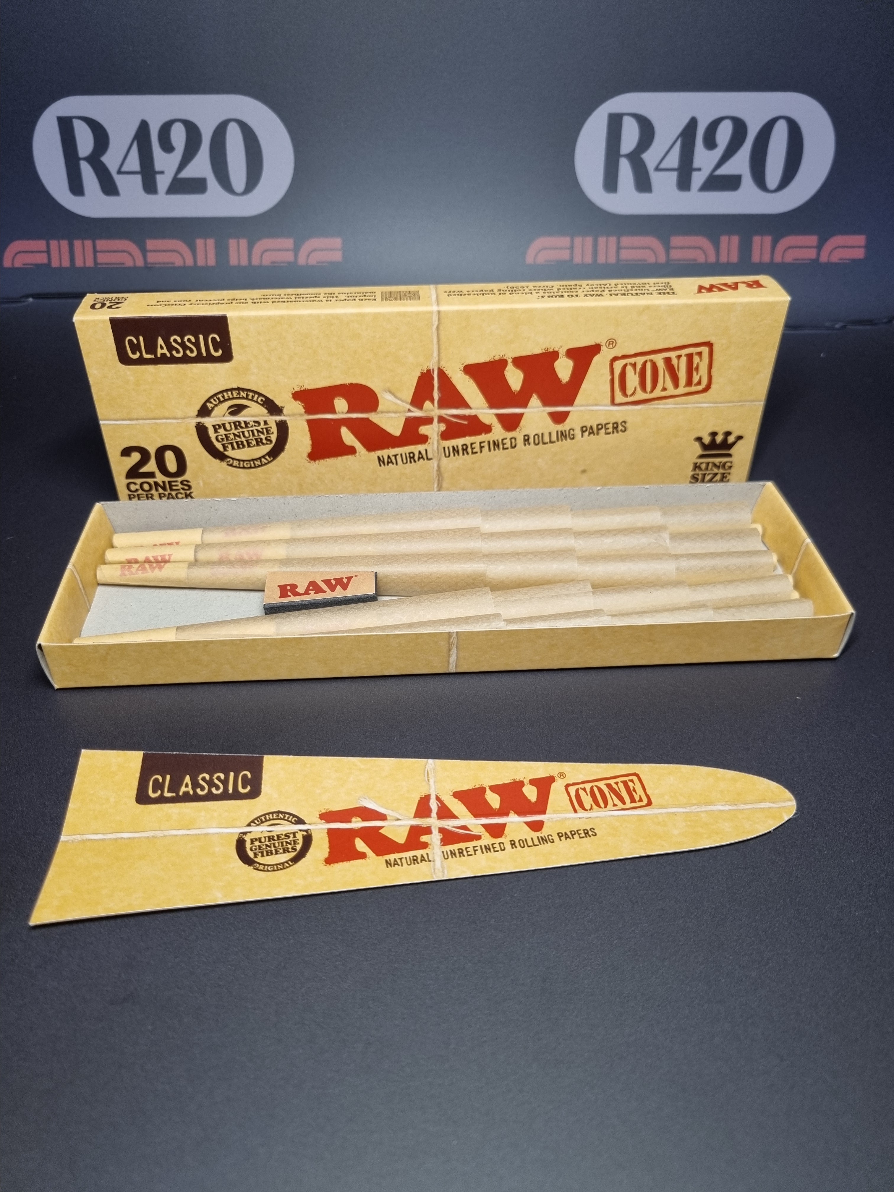 RAW Classic Kingsize Cones - 20 Pack