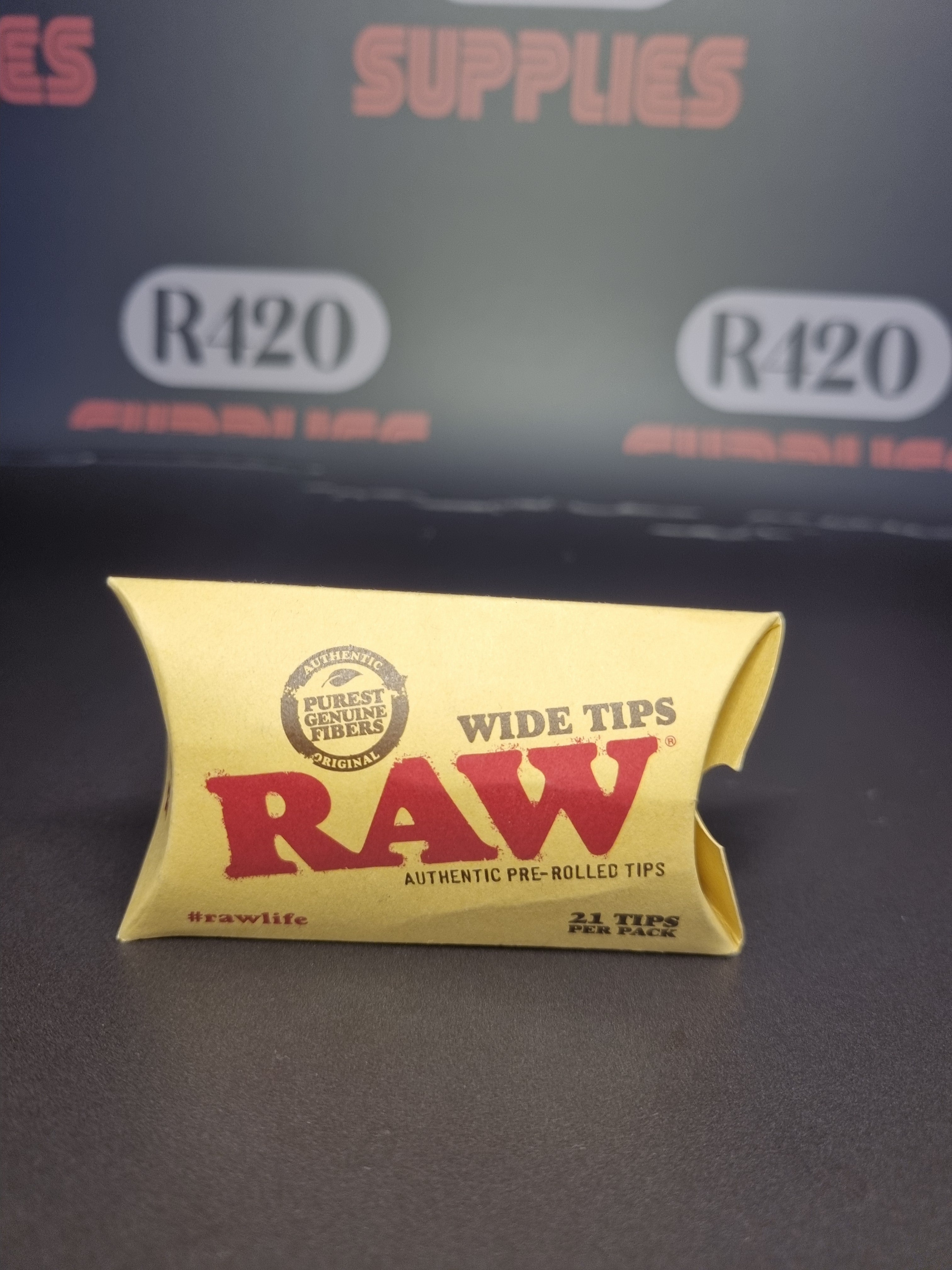 RAW Pre-Rolled WIDE Tips - 21 Pack