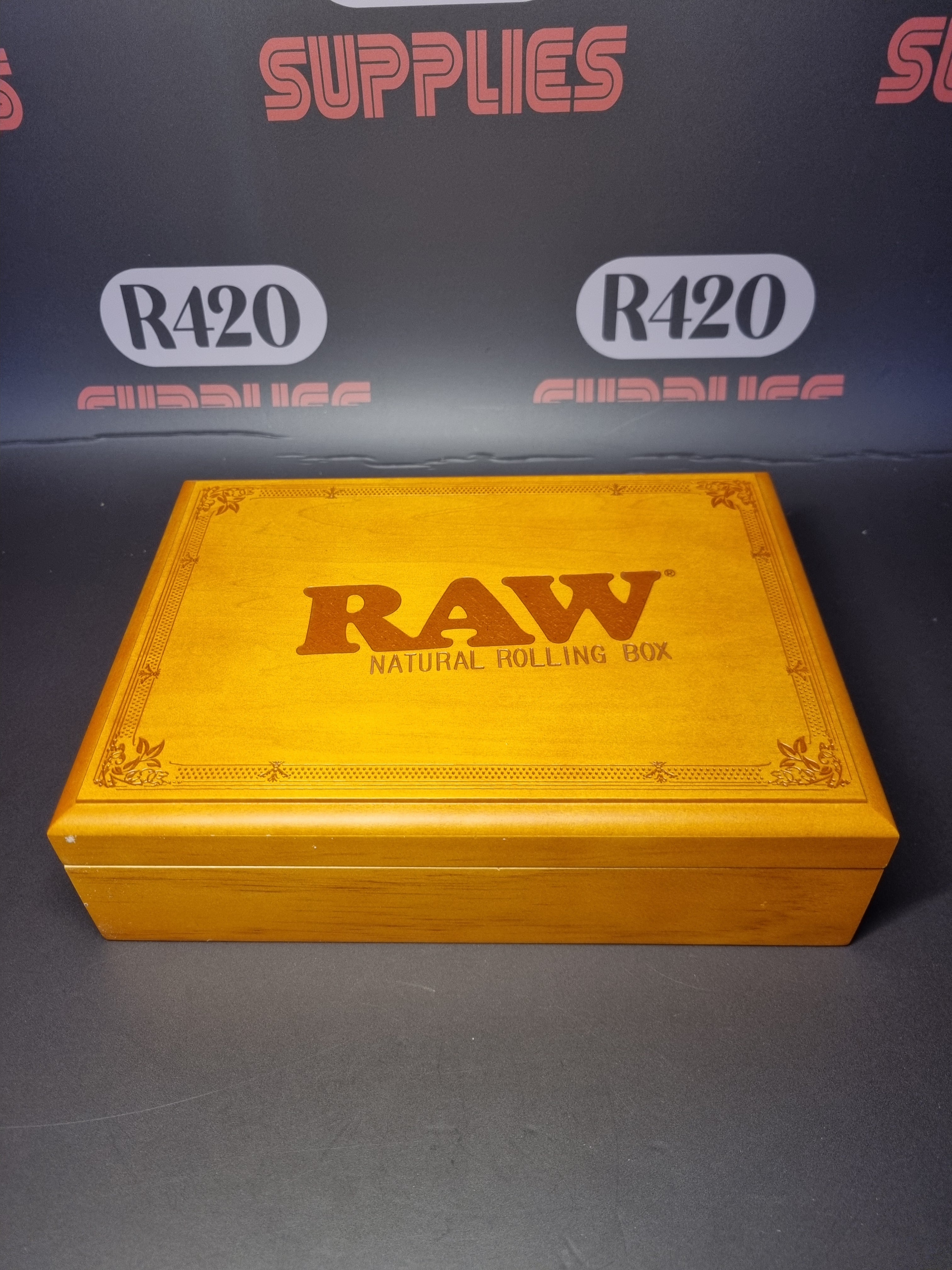 RAW x RYOT Natural Wood Rolling Box