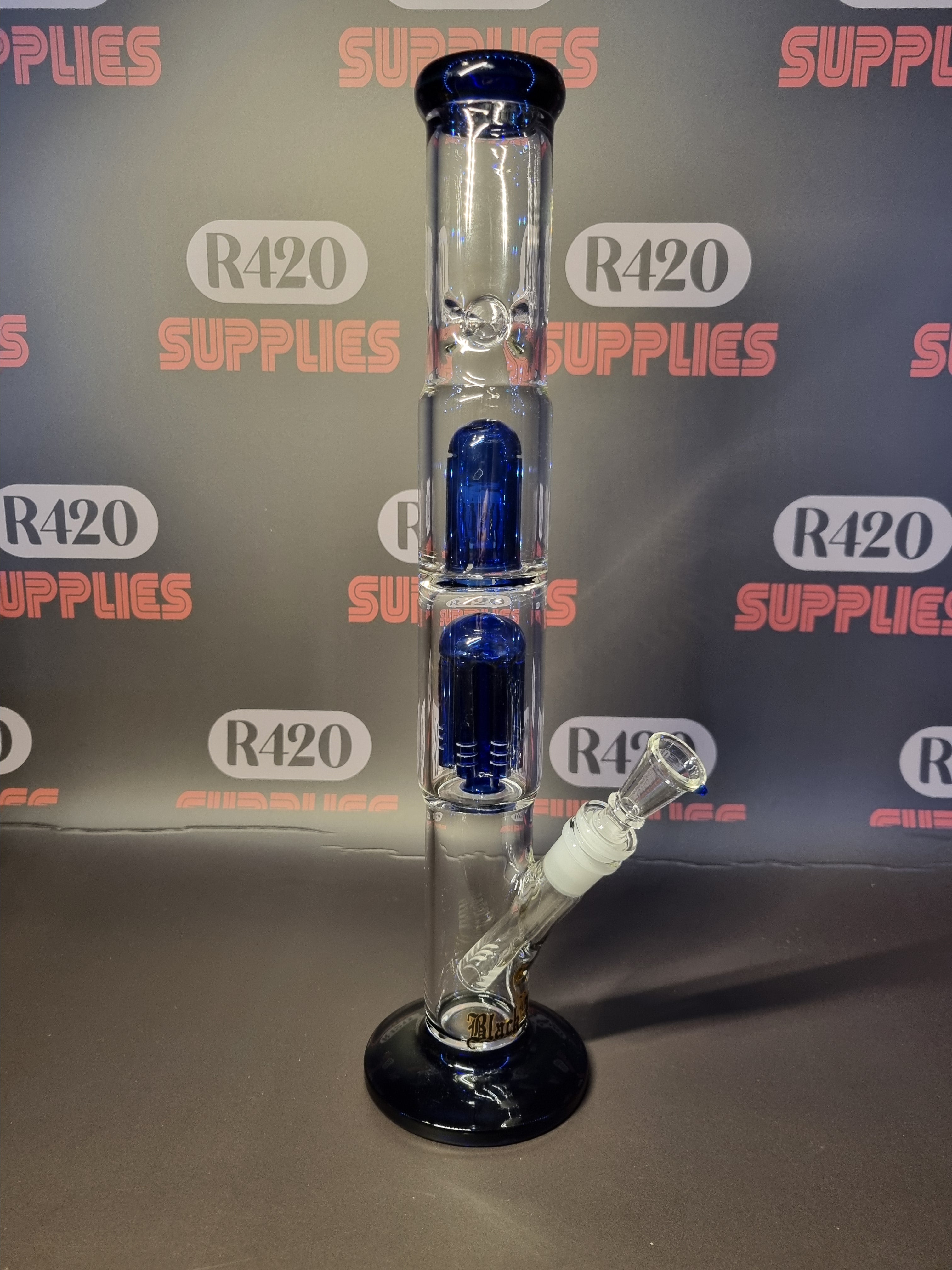 Black Leaf - Ice Bong  - H380mm (Blue)