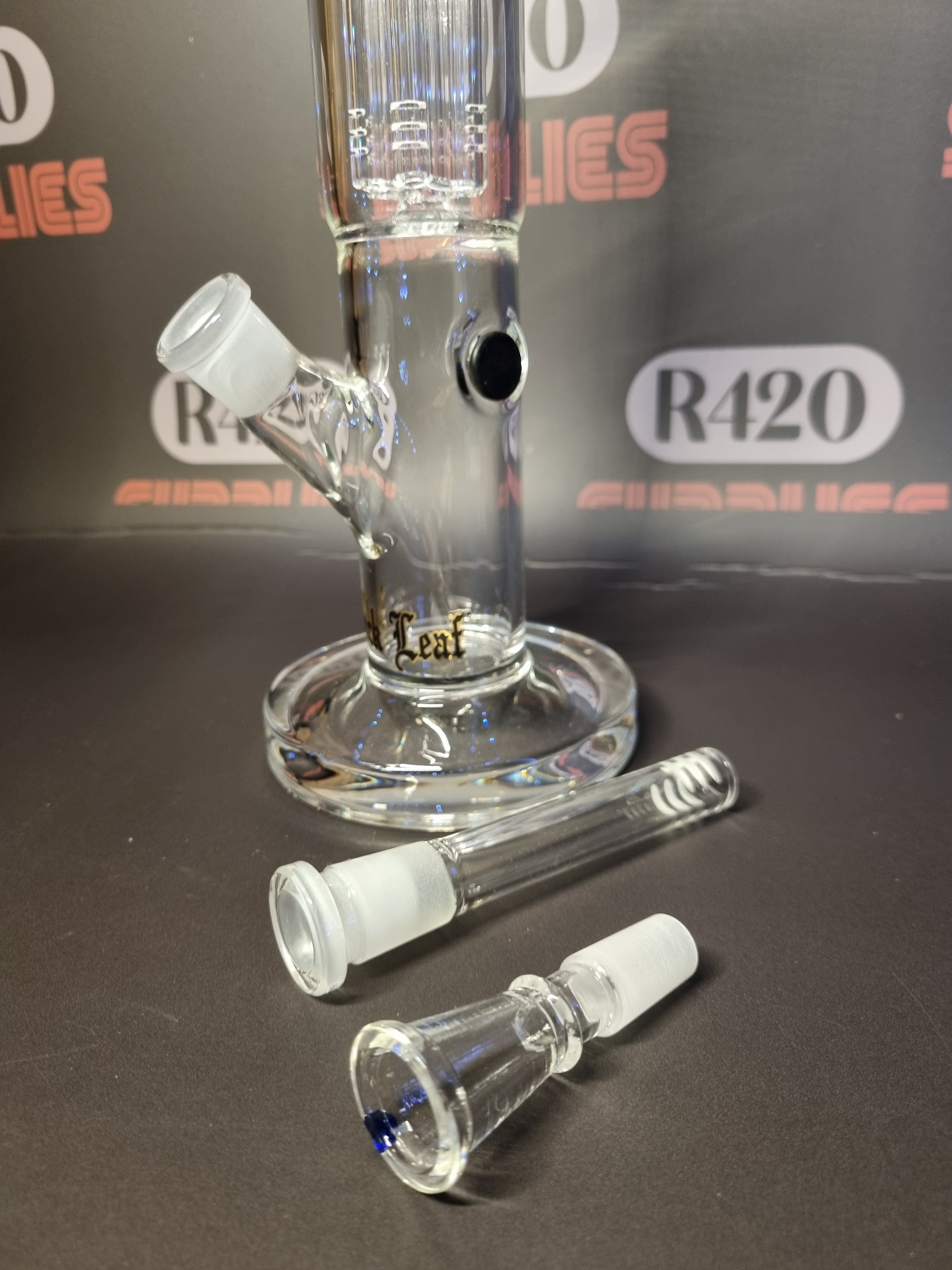 Black Leaf - Ice Bong  - H380mm (Clear)