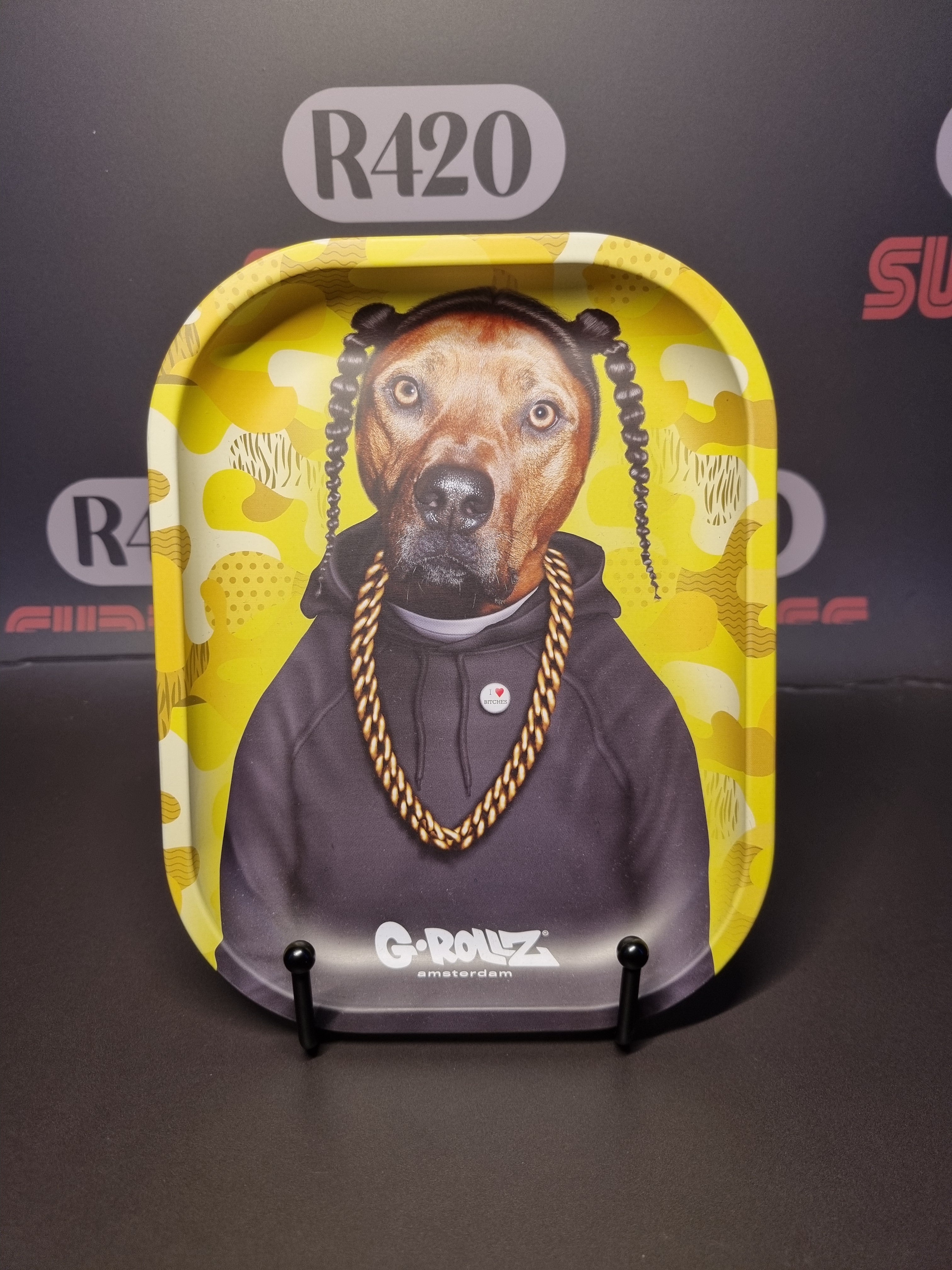 G-Rollz "Rap Dog" Metal Rolling Tray - Mini