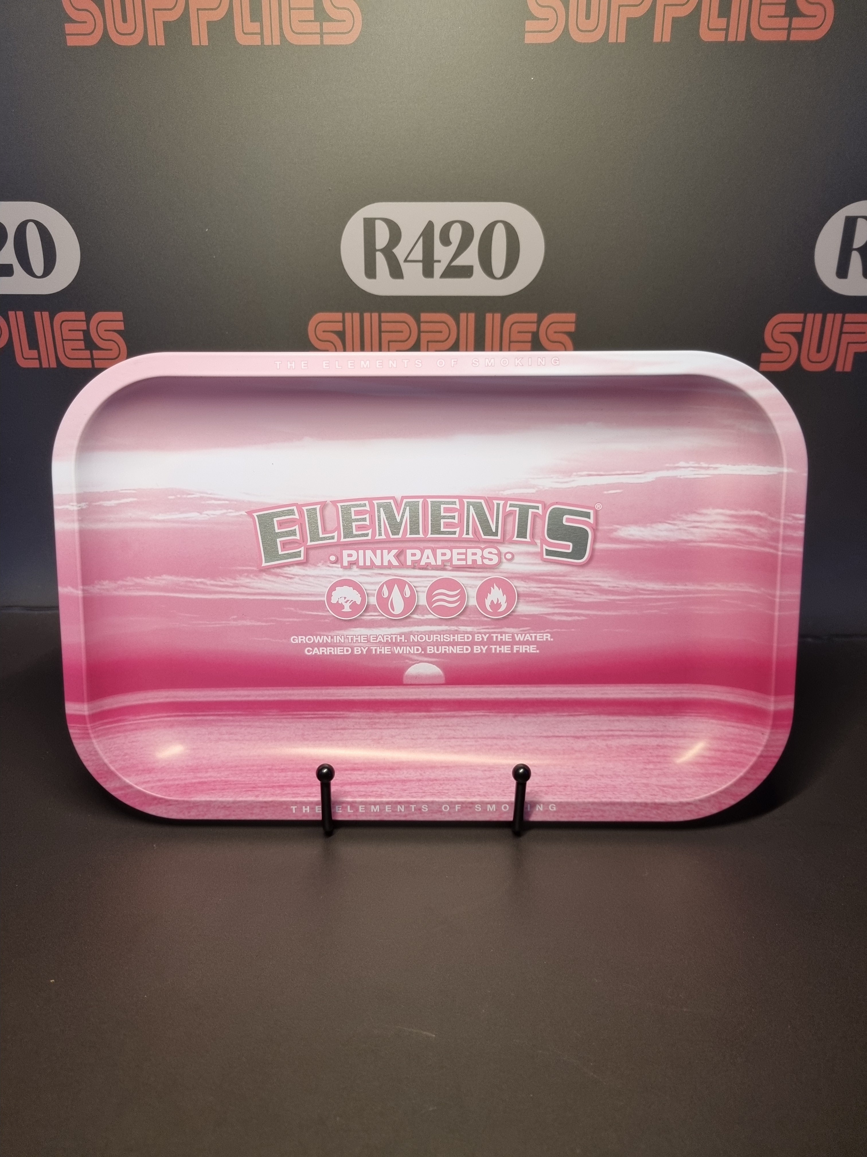 Elements Metal Rolling Tray - Pink - Small