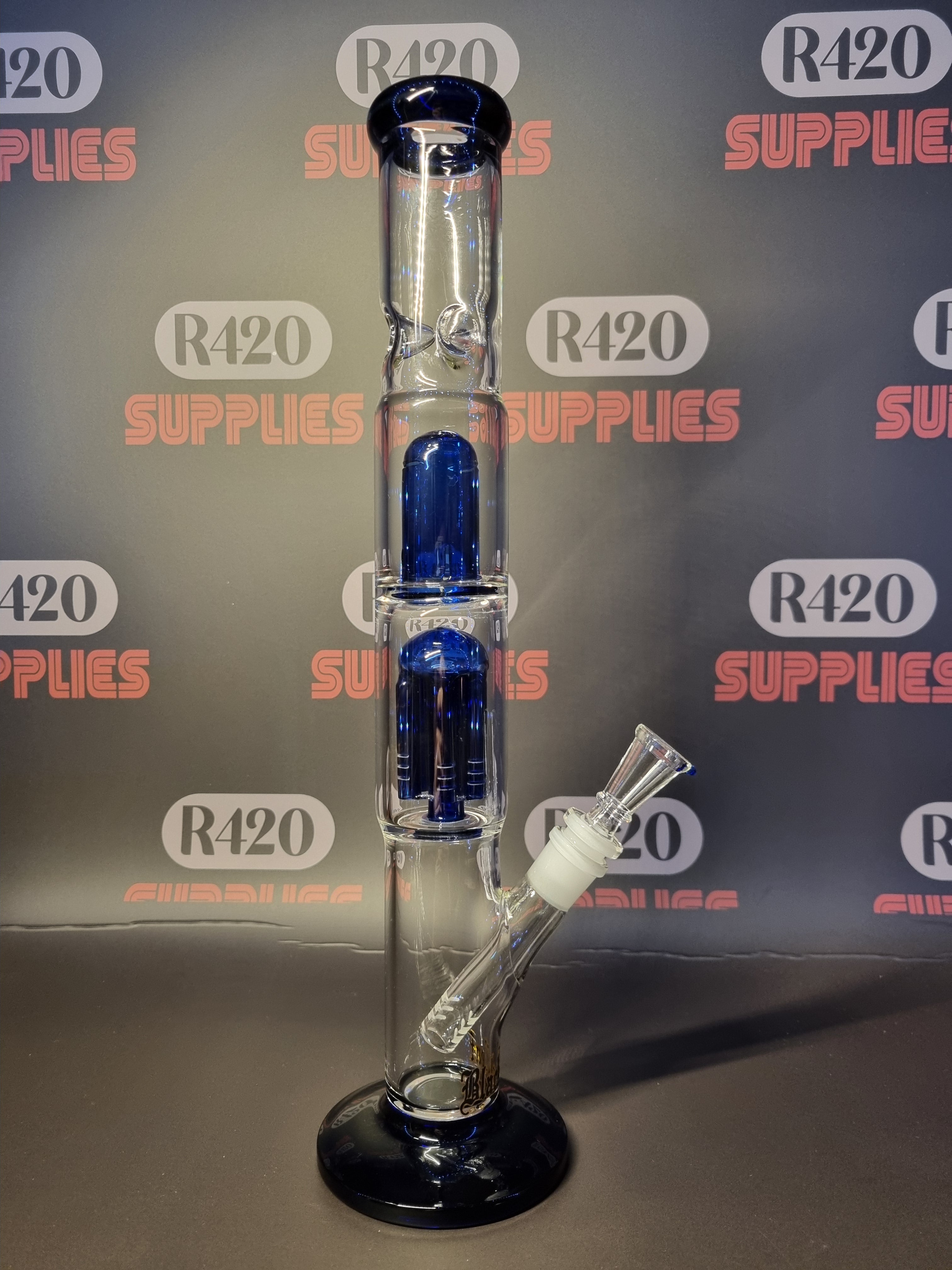 Black Leaf - Ice Bong  - H380mm (Blue)