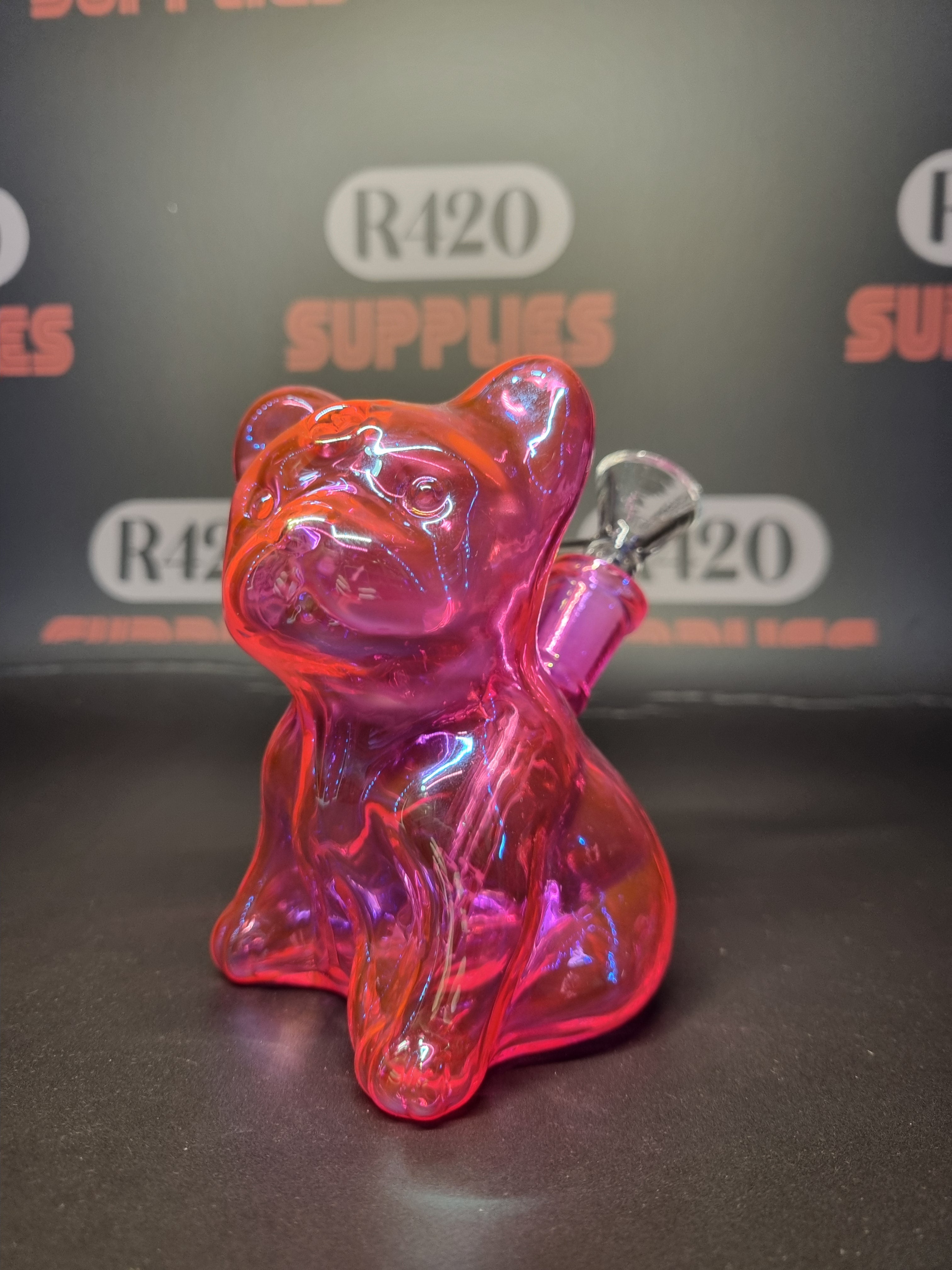 Frenchie Glass Bong -11cm - Pink