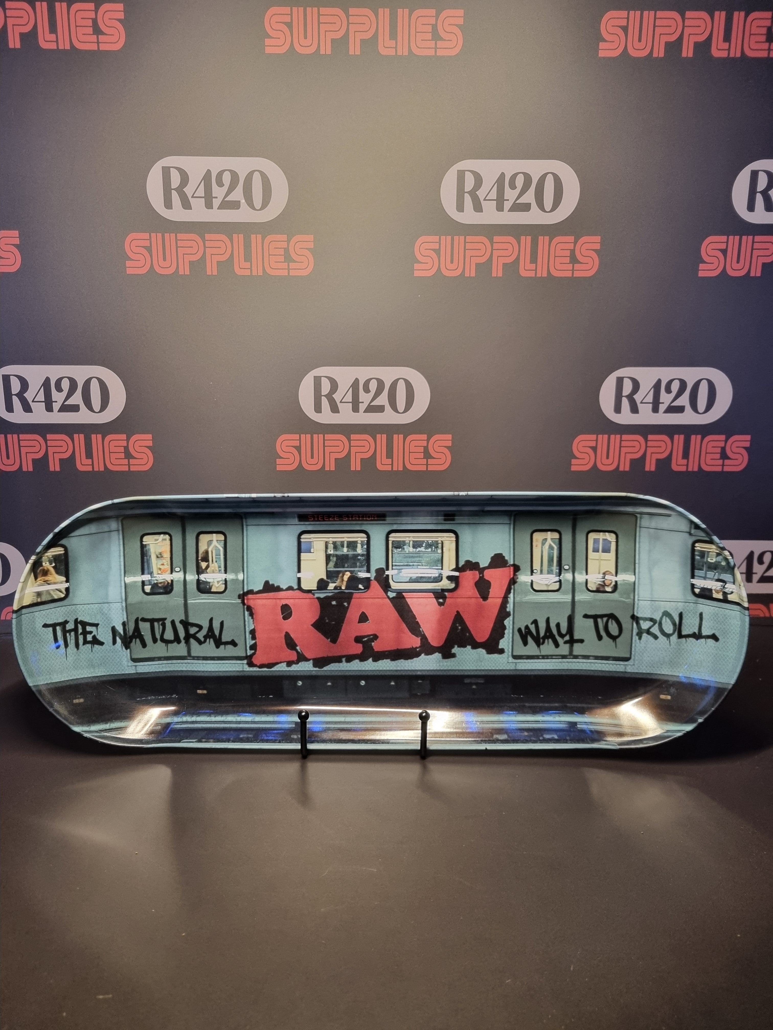 RAW Metal Skate Deck Rolling Tray - Graffiti