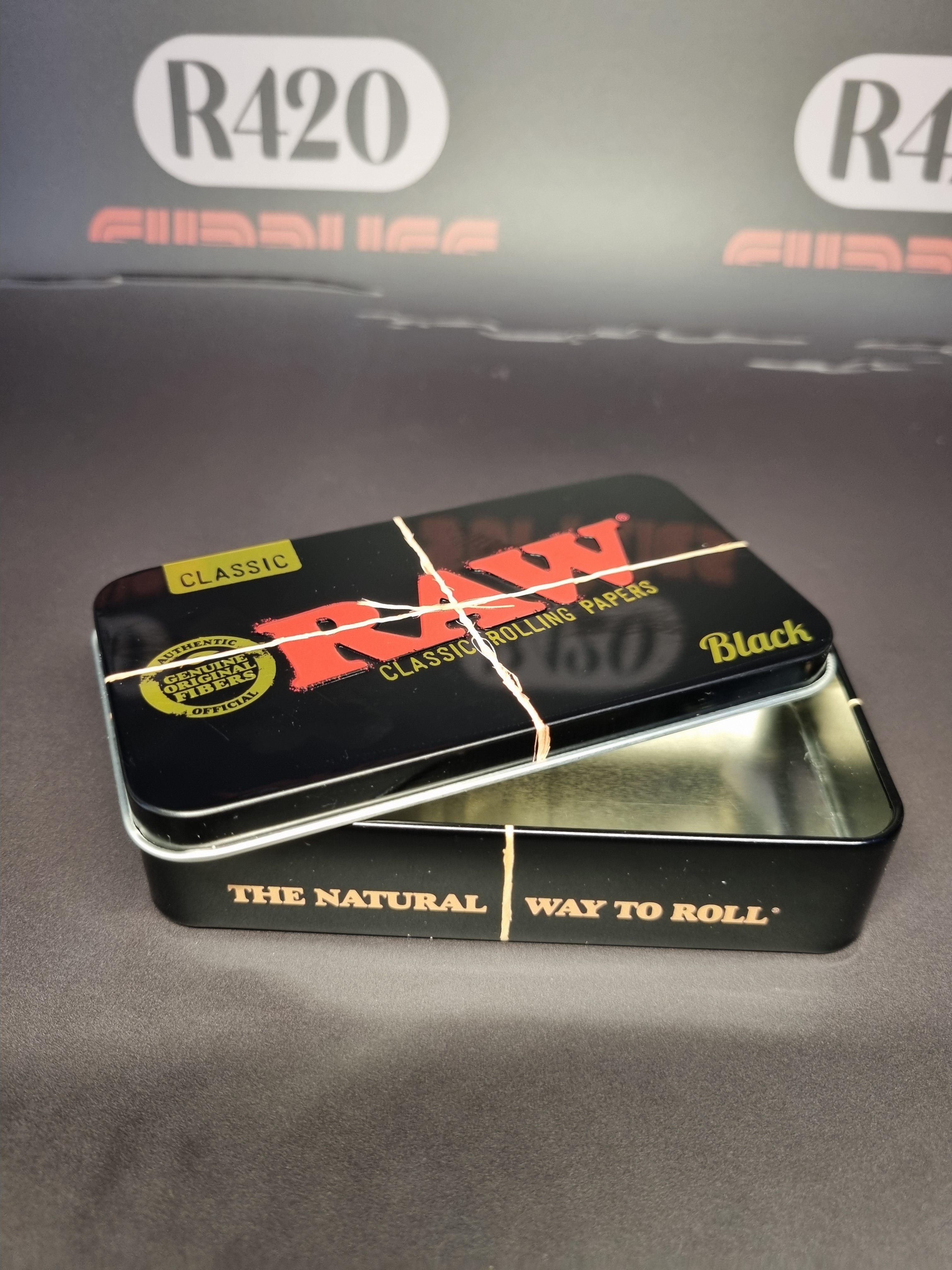 RAW METAL TIN CASE - Black