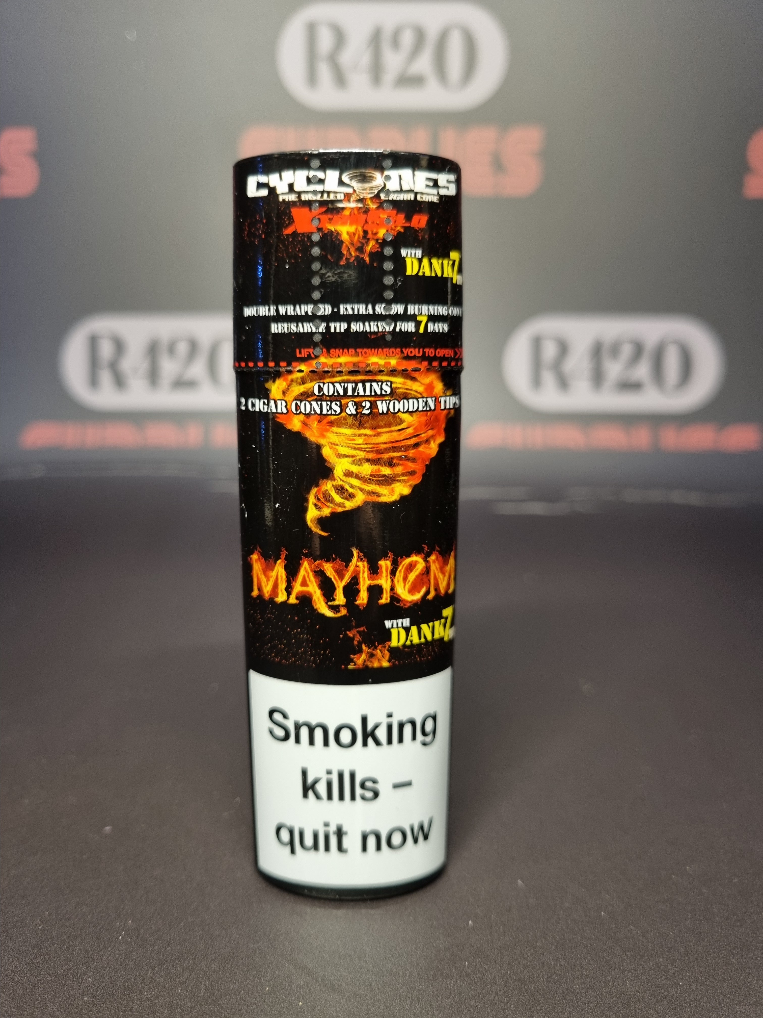 Cyclones Hemp Cones - Slow Burning - 2 Pack - Mayhem