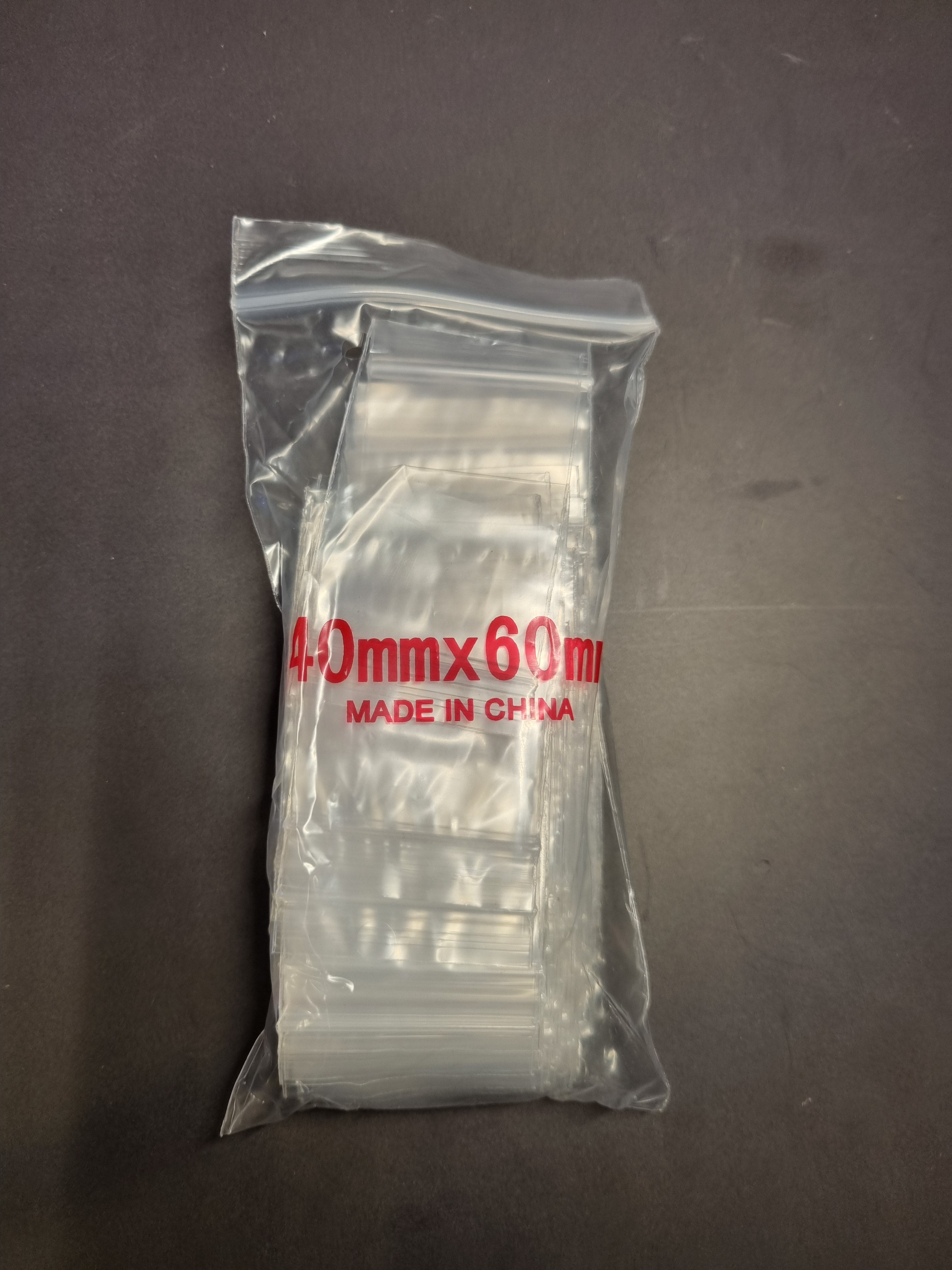 Ziplock Bag - Clear - 40x60mm -  70ų Strong (100)