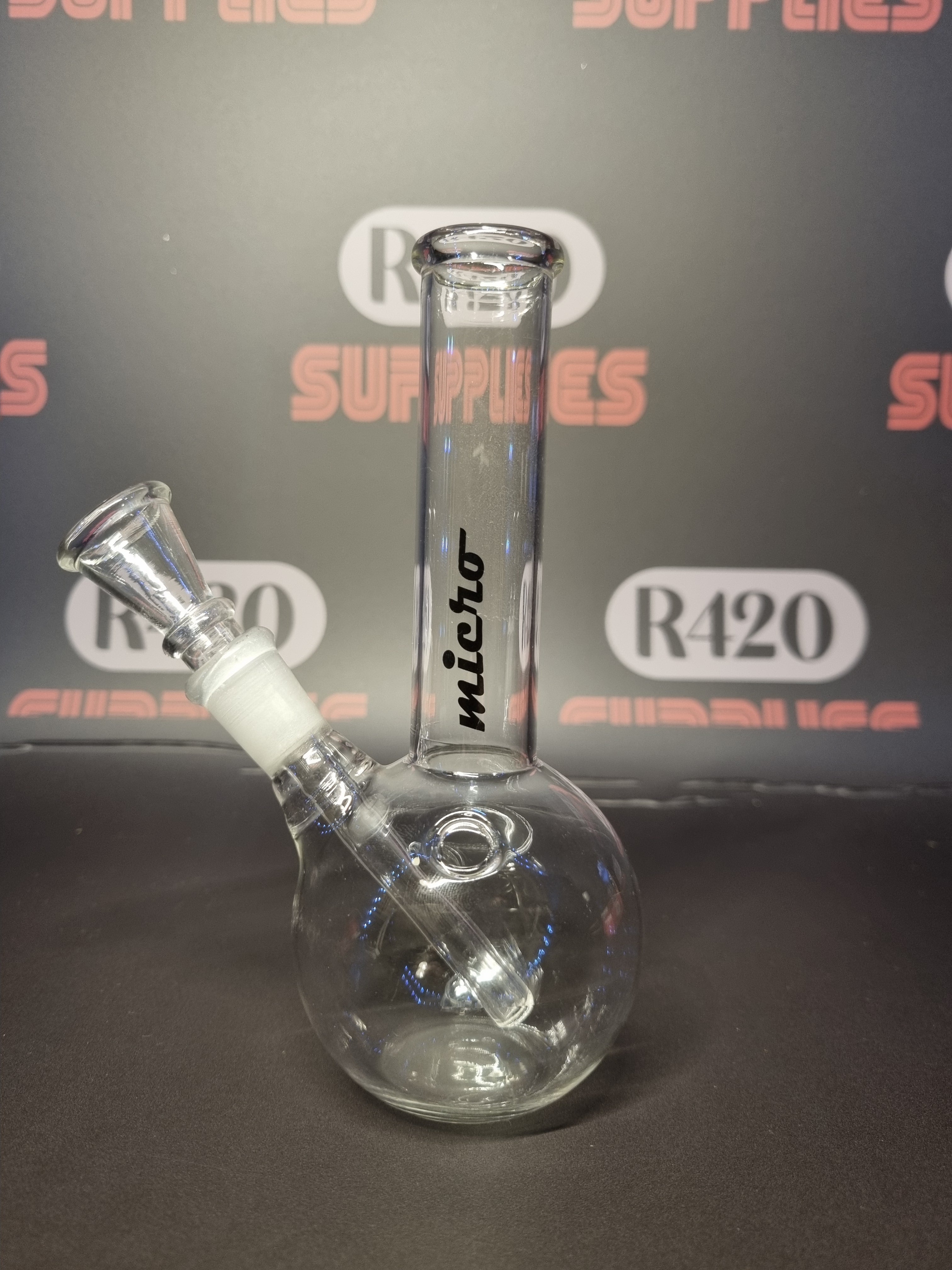 Micro Glass Bong - H: 16cm