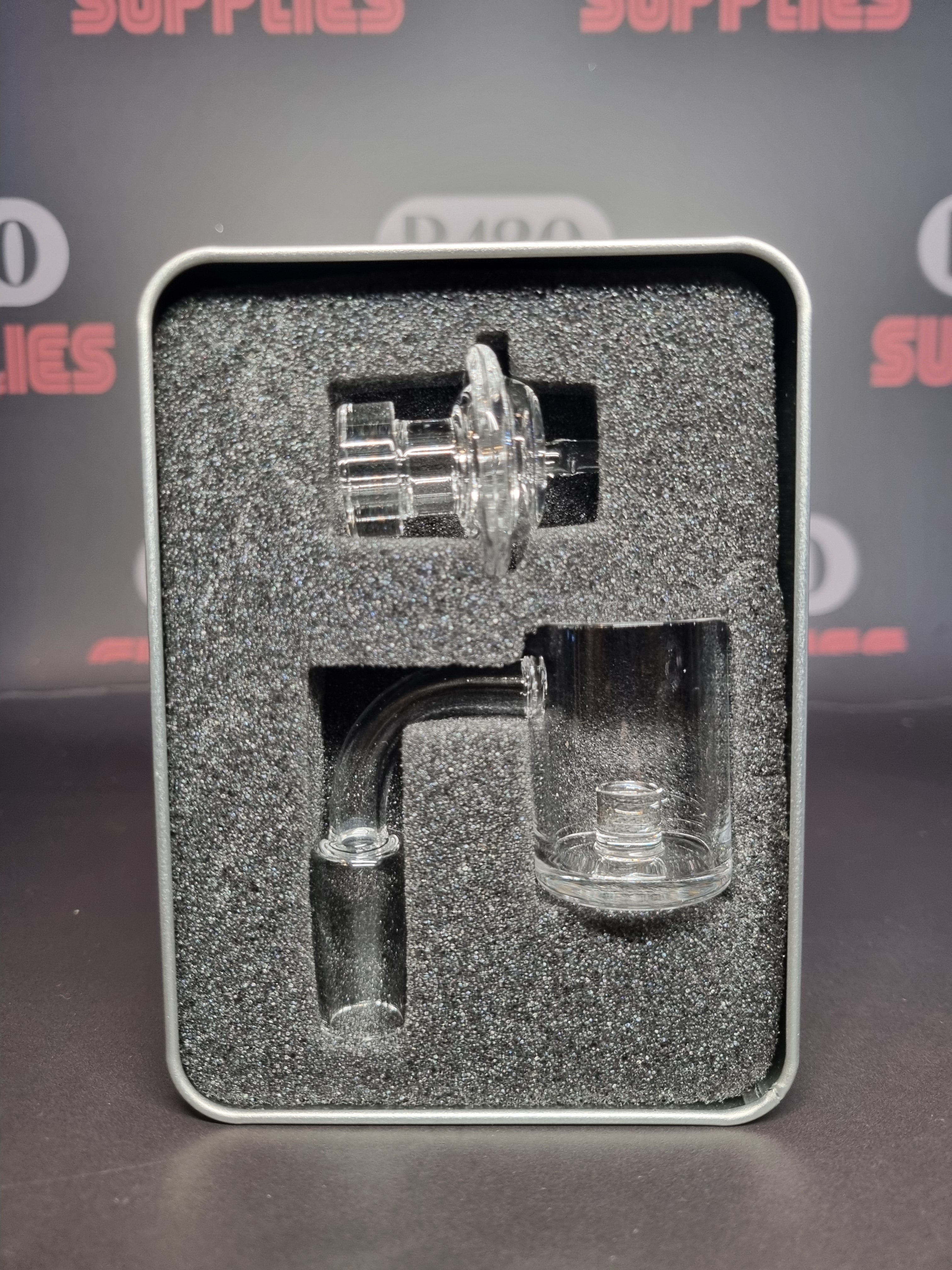 XL Quartz Banger - 18mm / 90° Male Fitting + Carb Cap (Boxed)