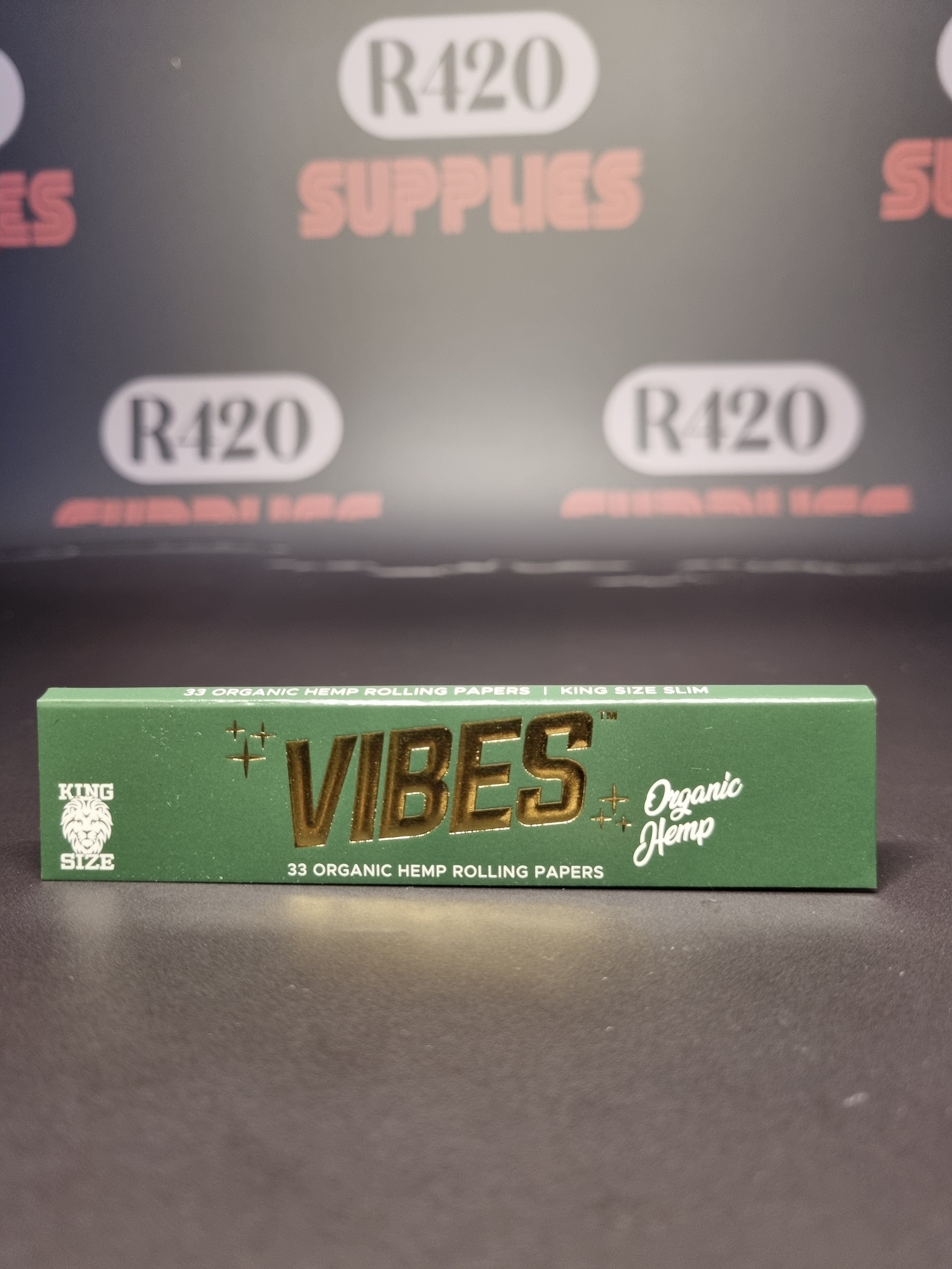 Vibes Rolling Papers - Kingsize Slim - Organic Hemp Paper