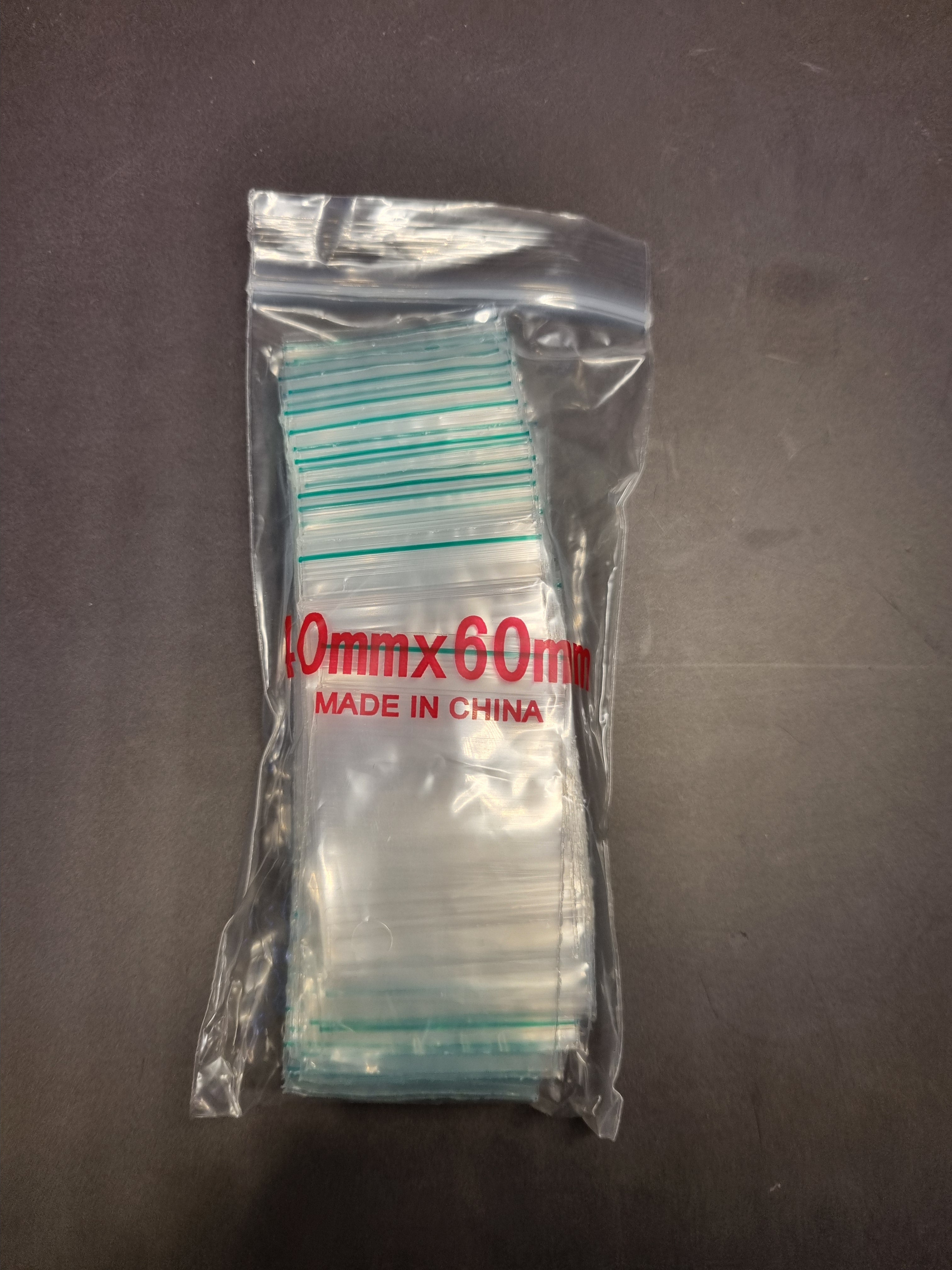 Ziplock Bag - Clear - 40x60mm -  50ų Strong (100)