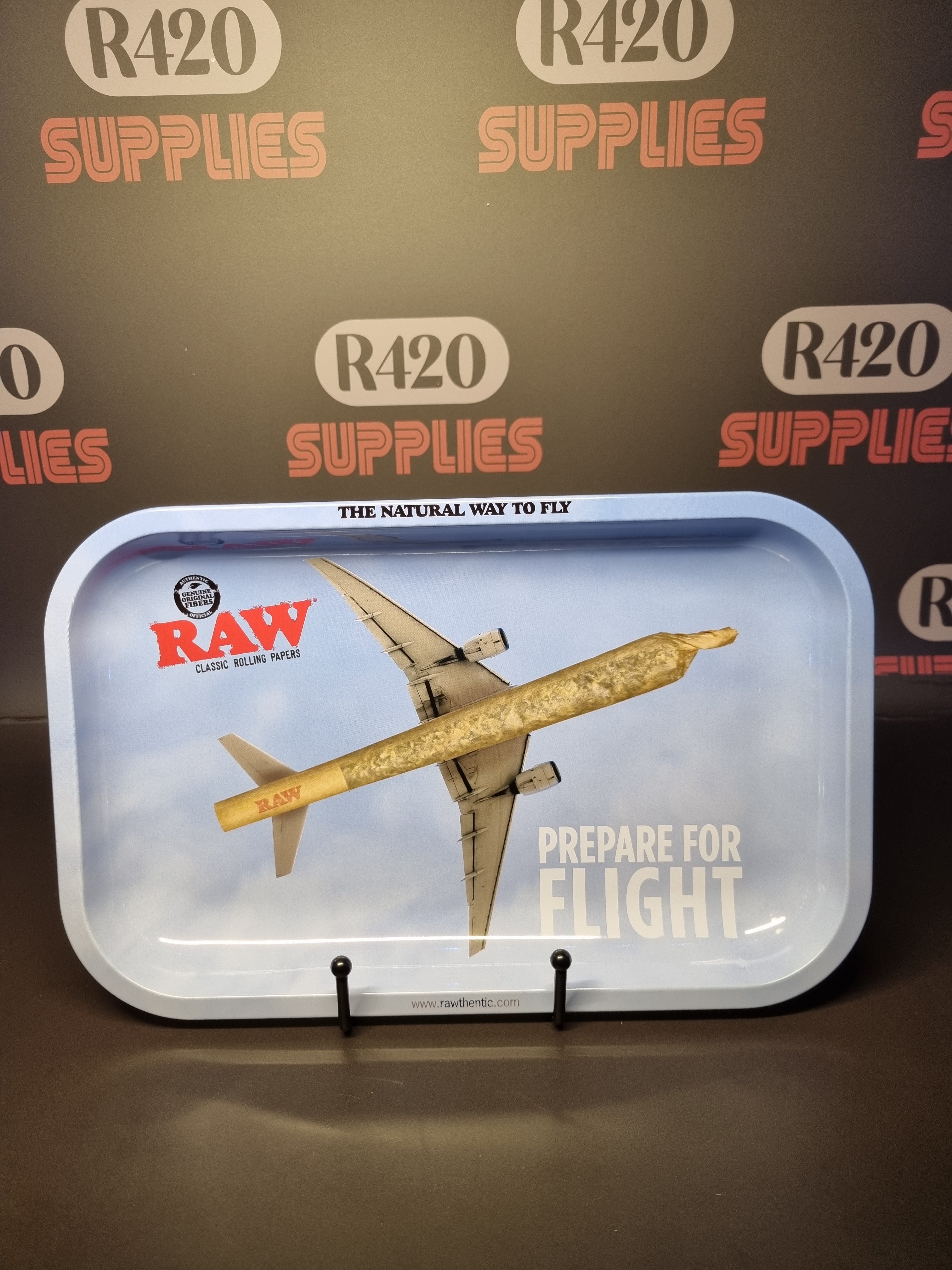 RAW Metal Rolling Tray - Prepare  for Flight- Small