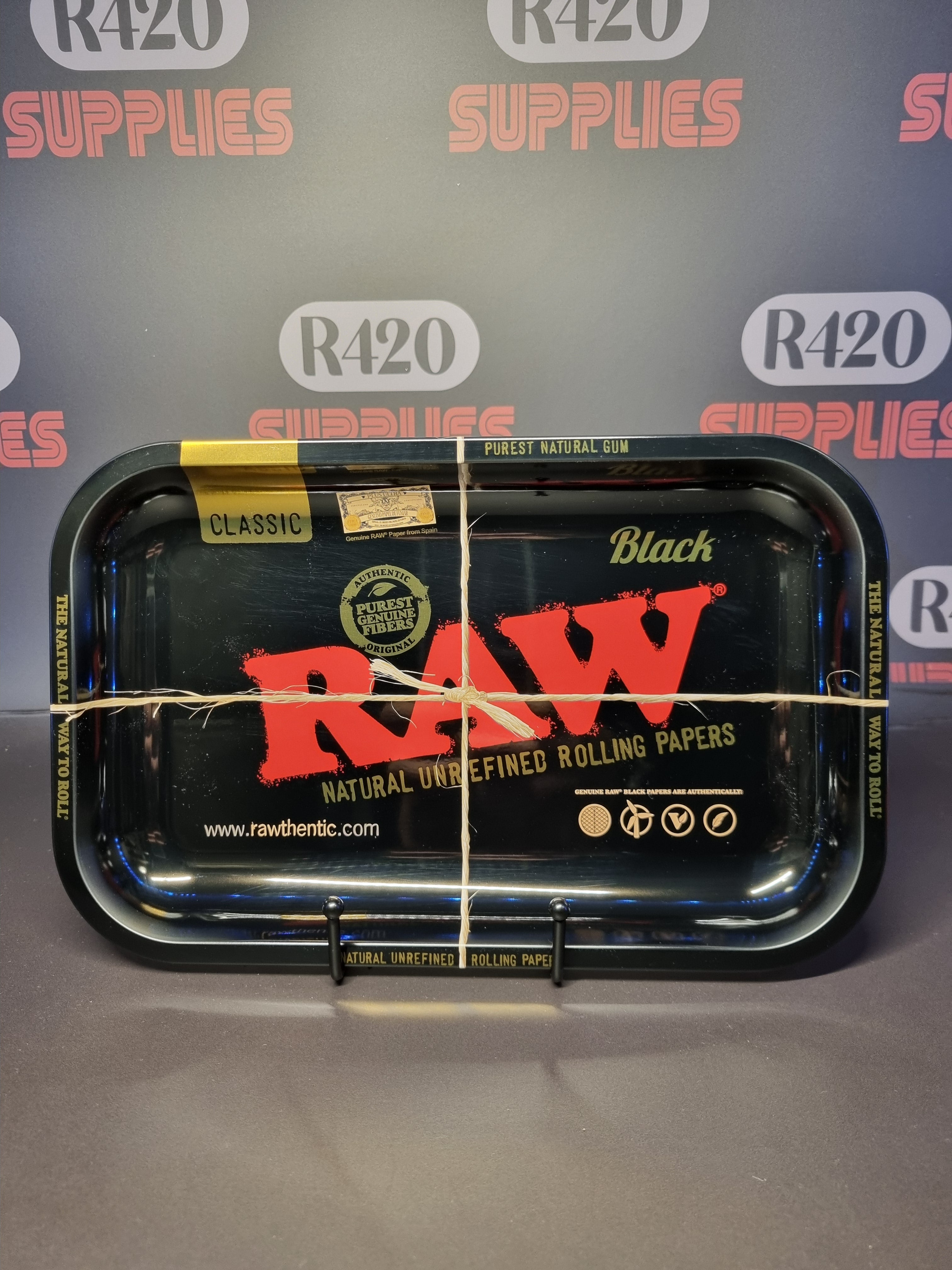 RAW Metal Rolling Tray - Black - Small