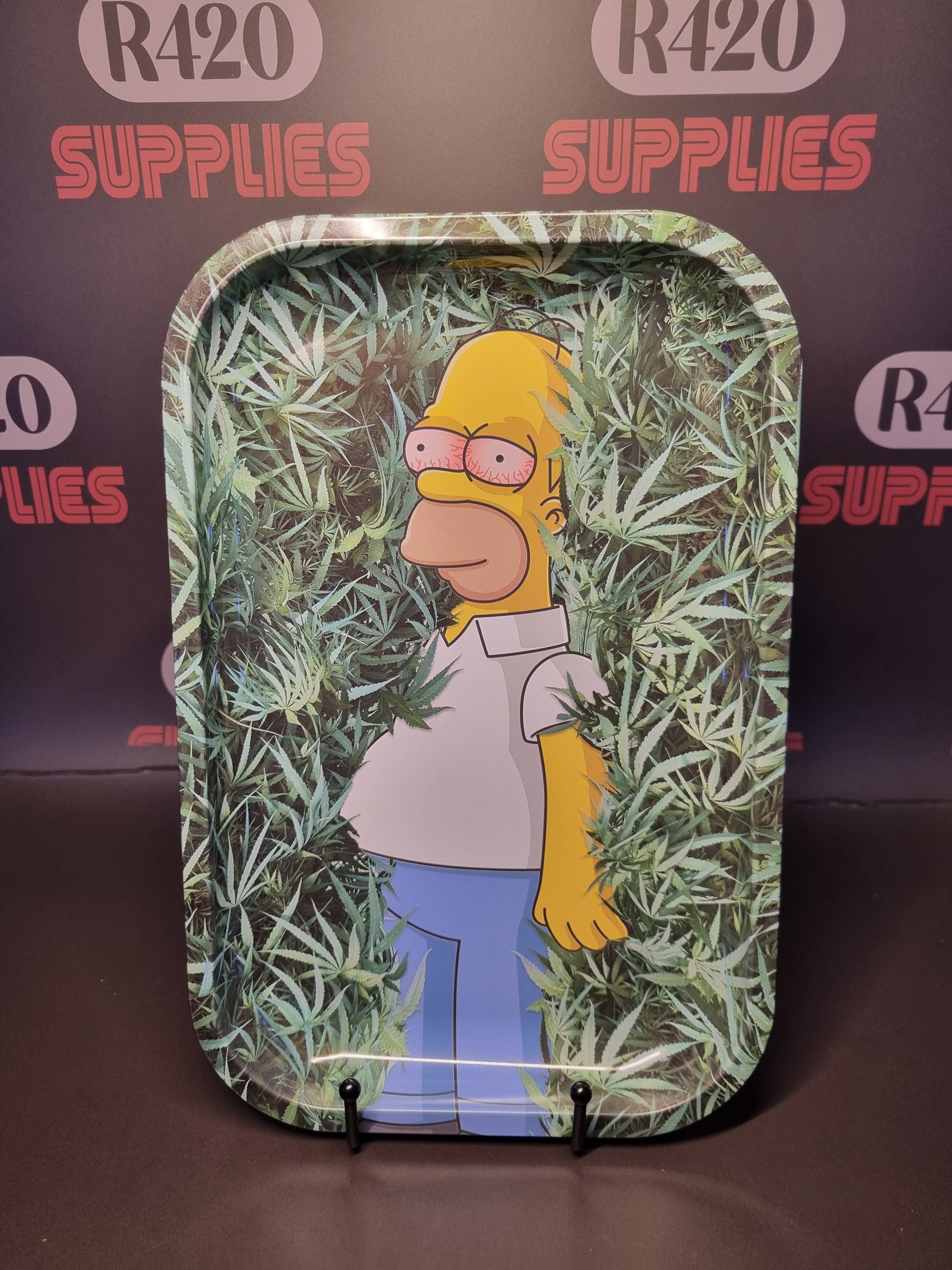 Small Metal Rolling Tray - Stoned Homer